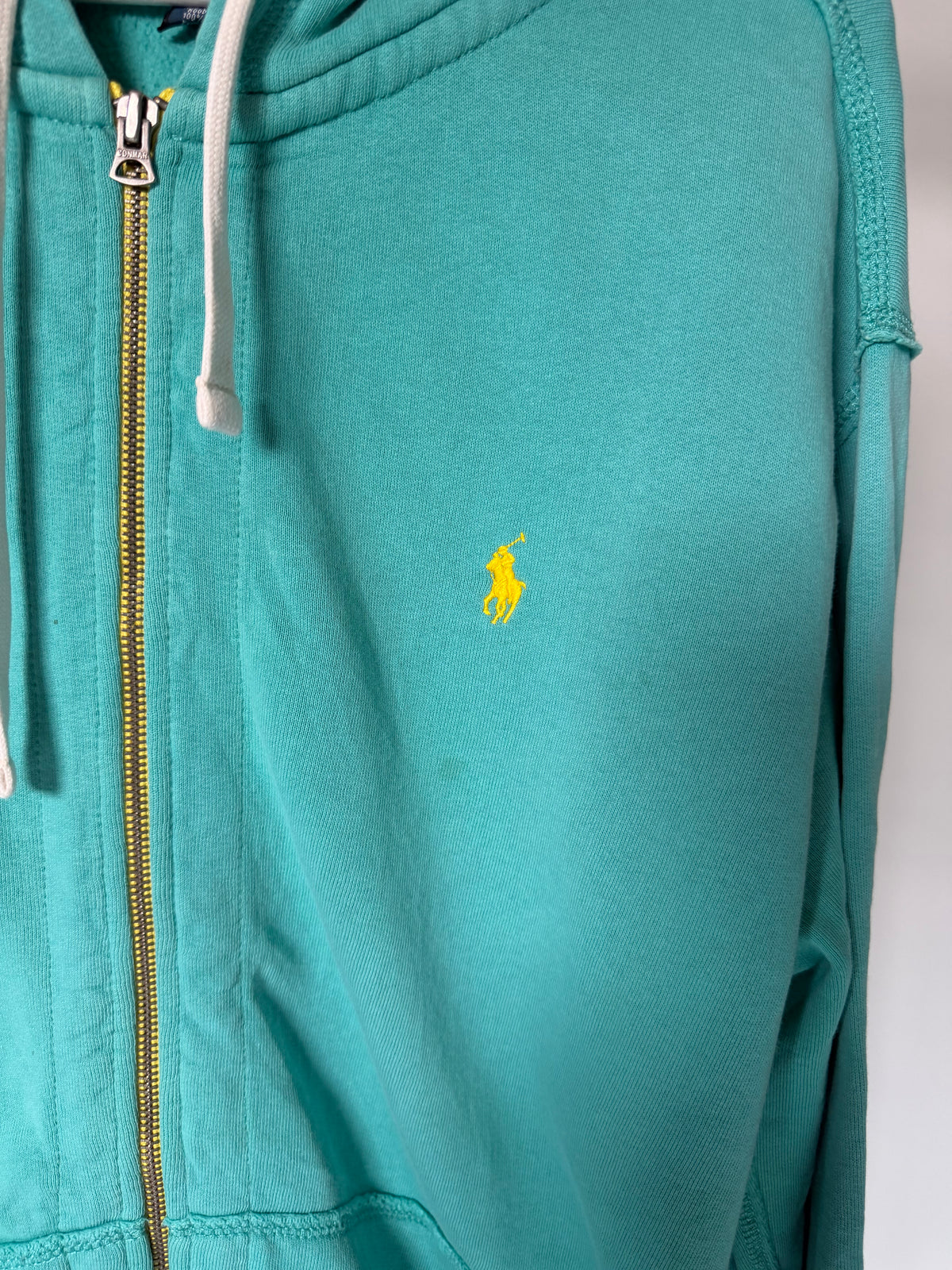 VINTAGE RALPH LAUREN TURQUOISE ZIP-UP HOODIE