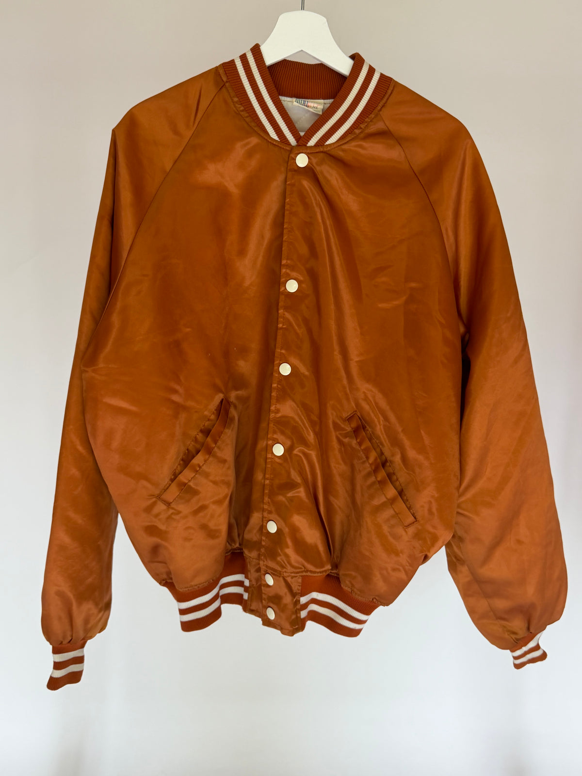 VINTAGE TEXAS SATIN VARSITY BOMBER JACKET