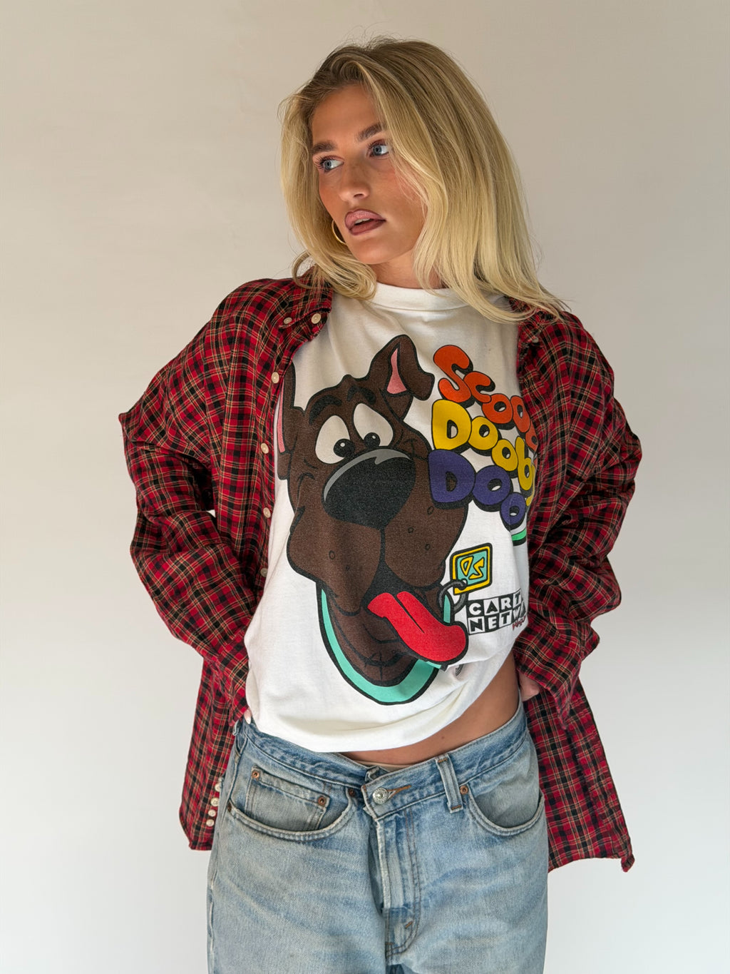 VINTAGE RED PLAID FLANNEL