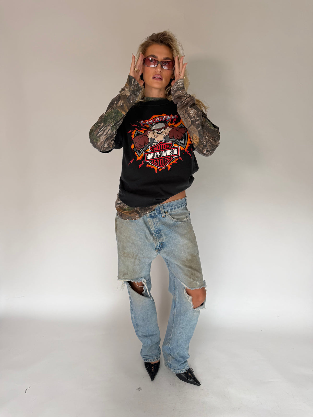 VINTAGE TAZ HARLEY-DAVIDSON GRAPHIC TEE