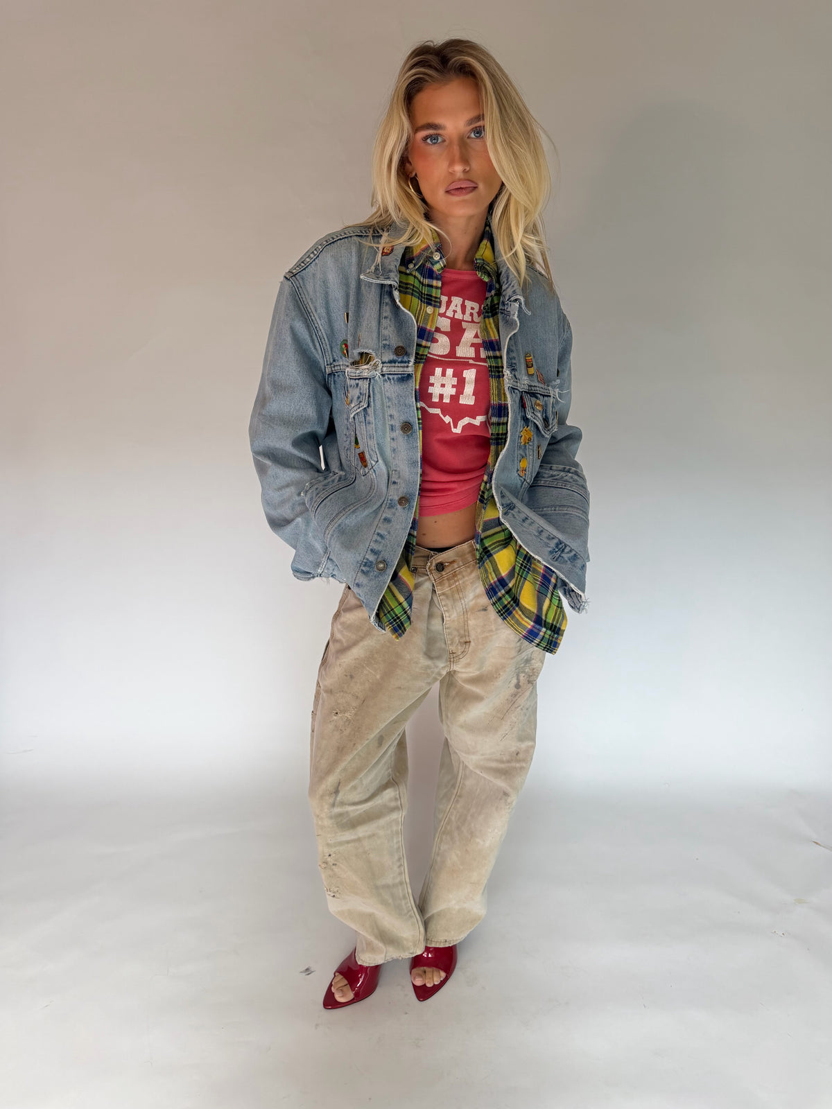 CUSTOMIZED DISTRESSED LEVI’S DENIM JACKET