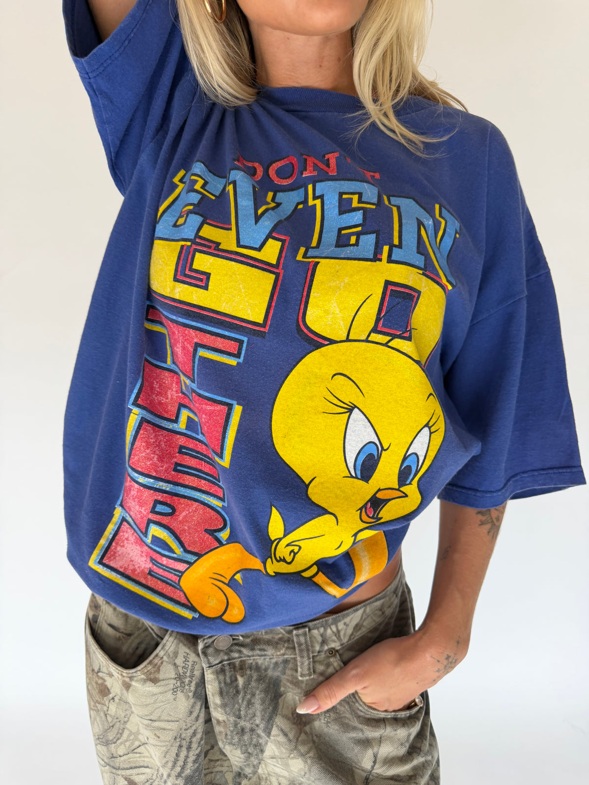 VINTAGE TWEETY “DON’T EVEN GO THERE” TEE