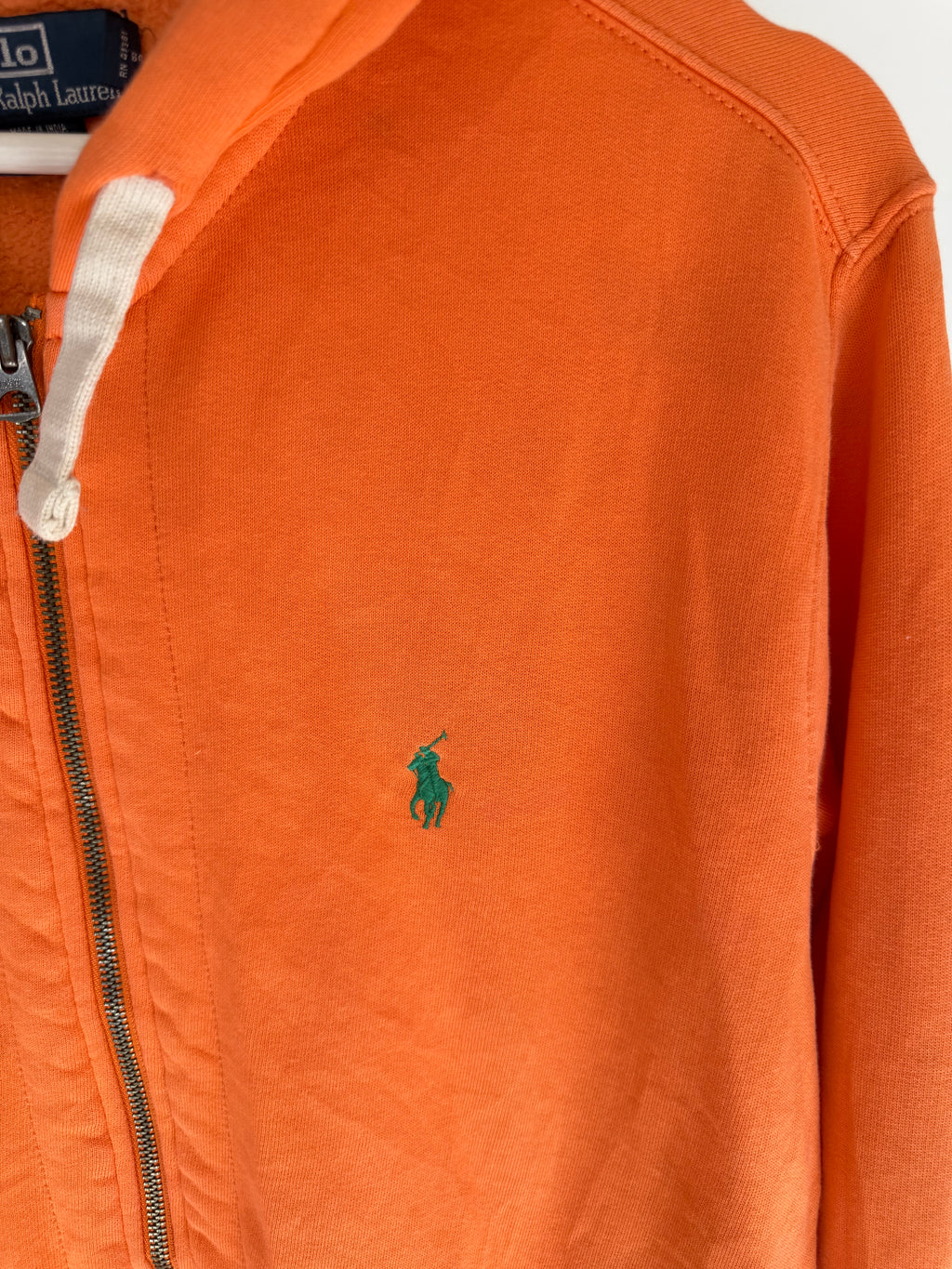 VINTAGE RALPH LAUREN ORANGE ZIP-UP HOODIE