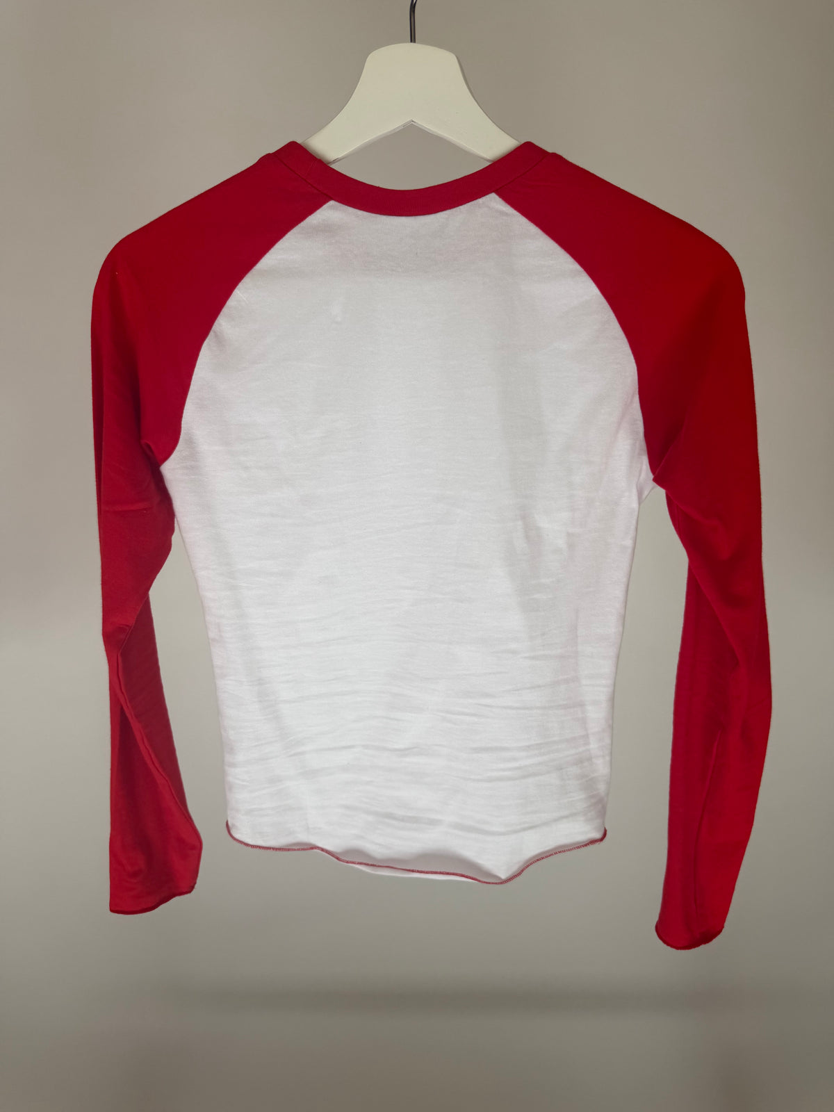 RED & WHITE RAGLAN LONGSLEEVE