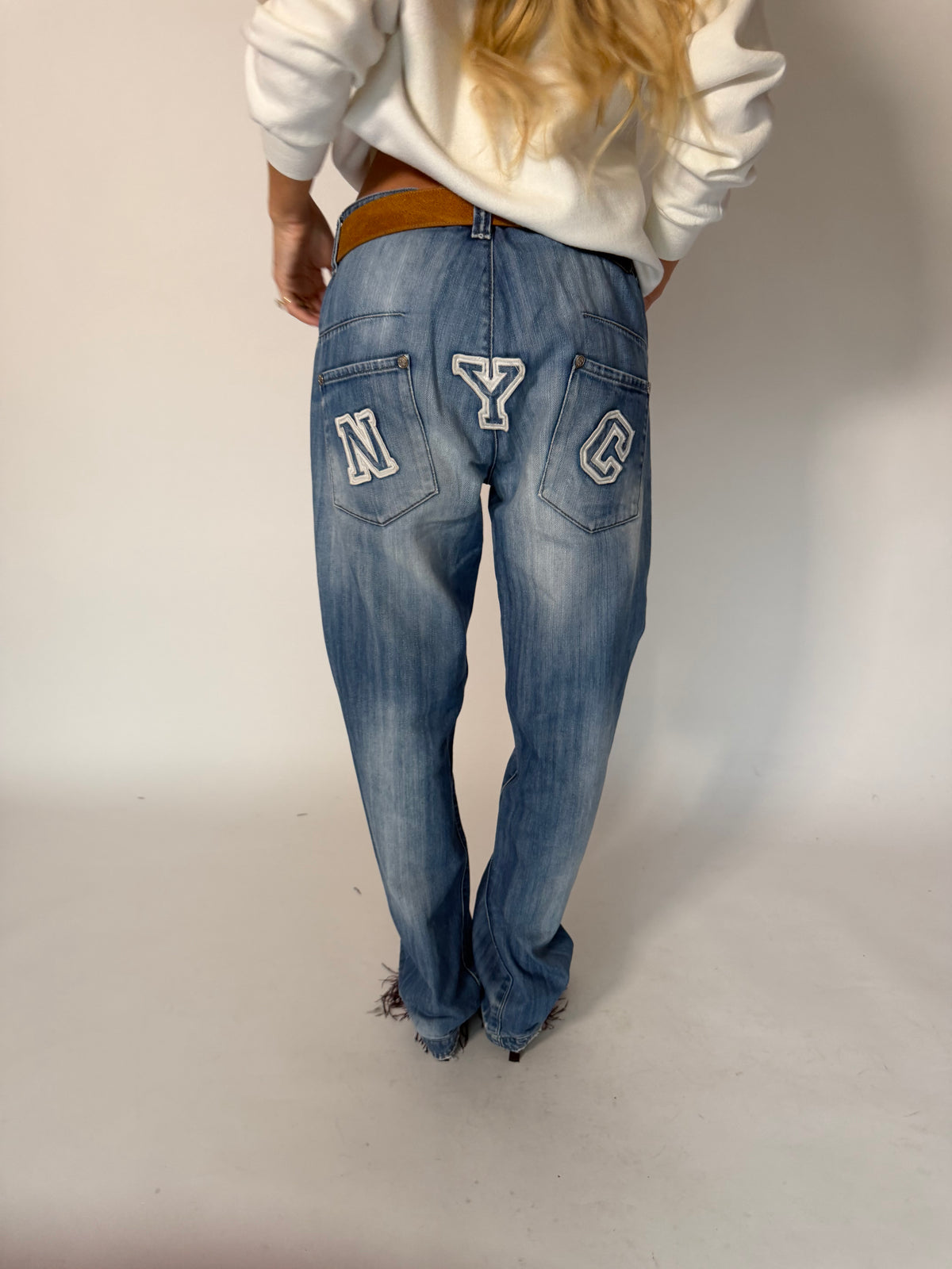 VINTAGE NYC PATCHWORK DENIM JEANS