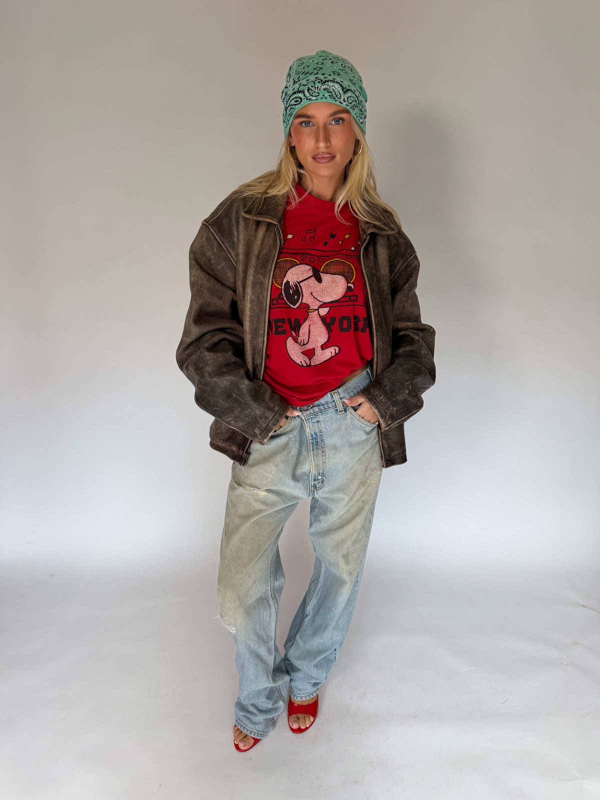 VINTAGE BROWN LEATHER GAP JACKET