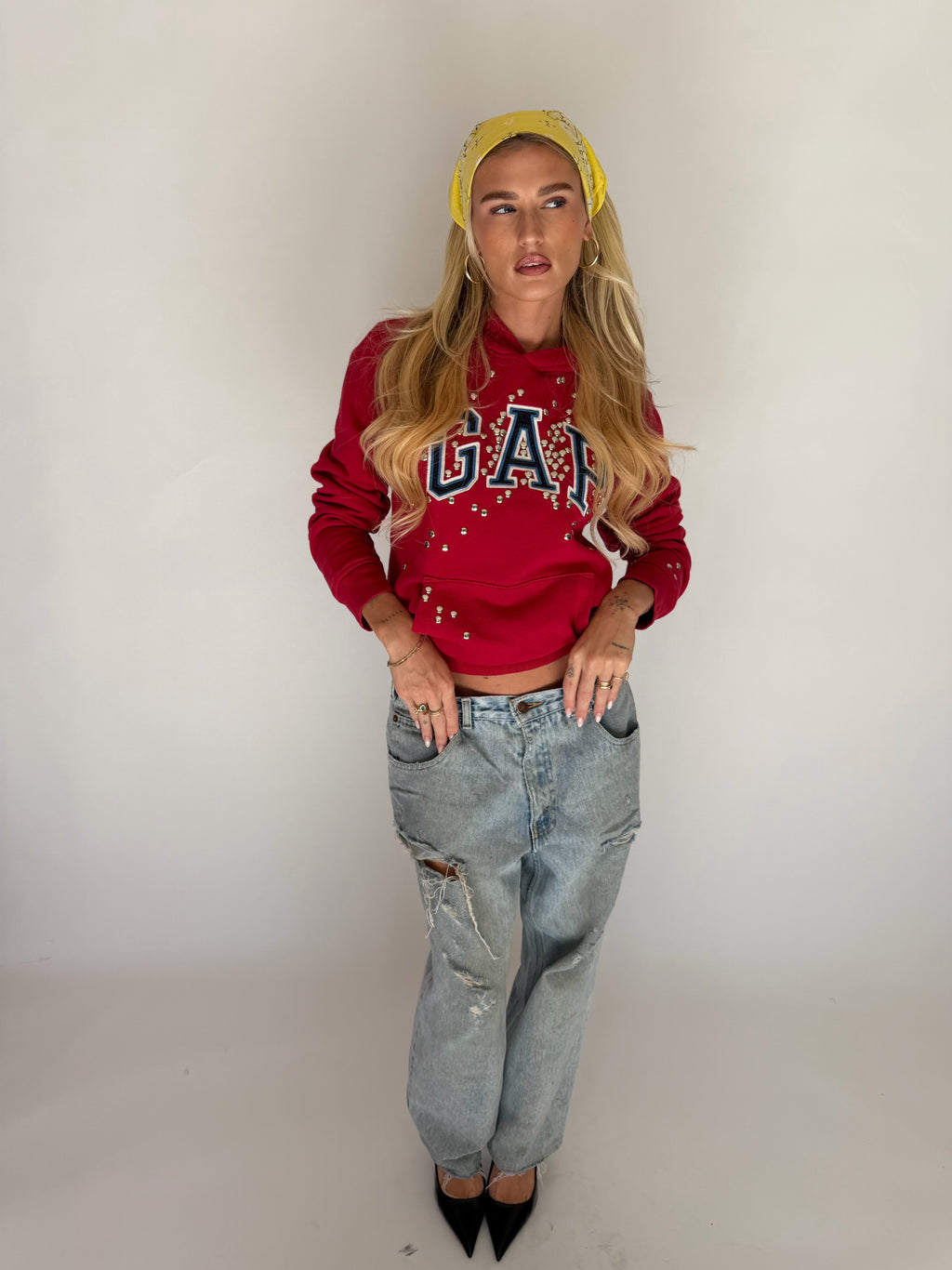 CUSTOMIZED STUDDED GAP HOODIE