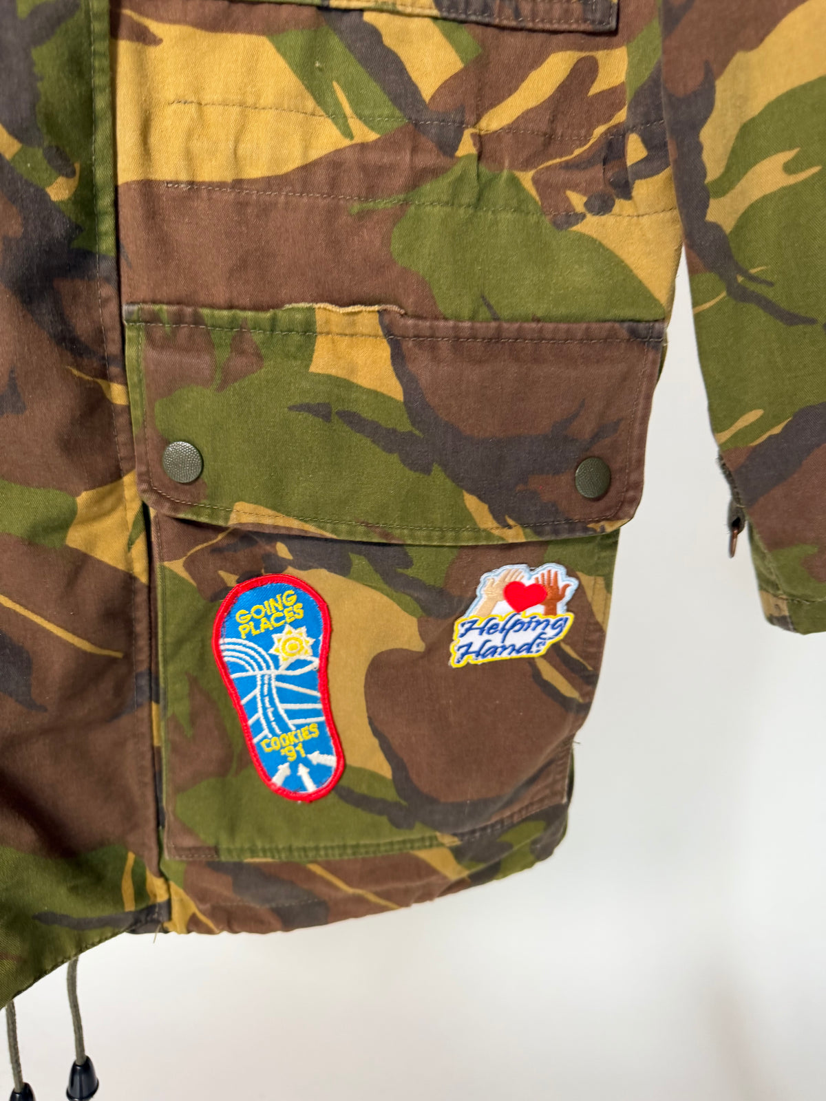 VINTAGE CUSTOMIZED CAMO PATCH JACKET