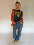 VINTAGE ORANGE PLAID FLANNEL SHIRT
