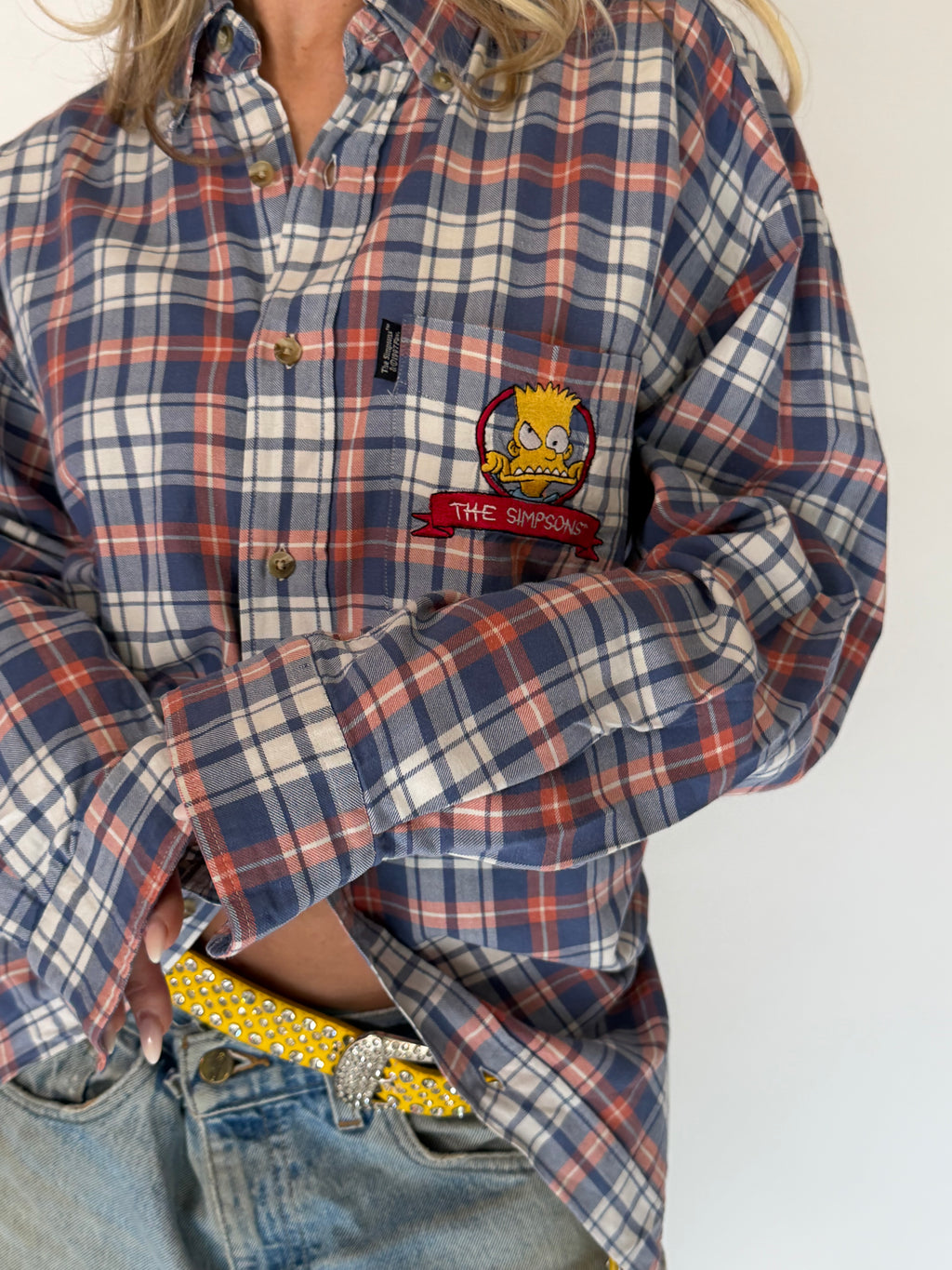 VINTAGE THE SIMPSONS PLAID SHIRT