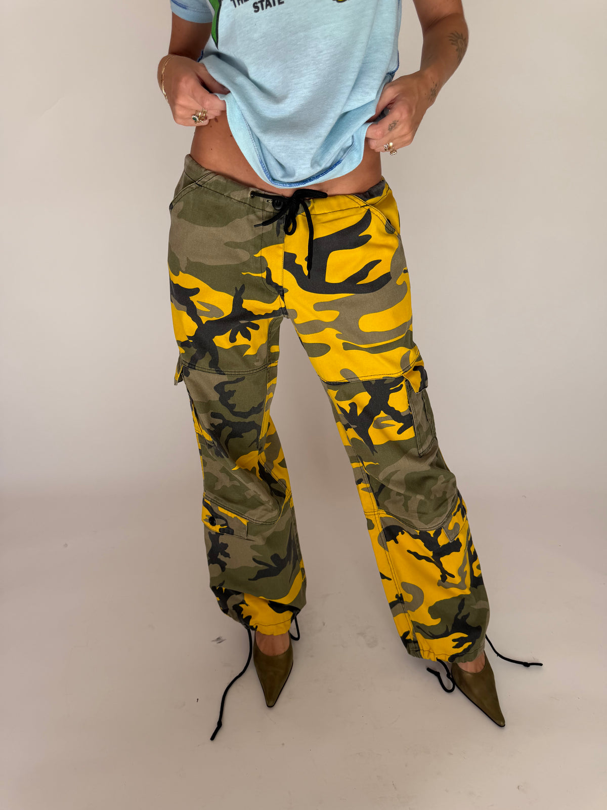 VINTAGE YELLOW CAMO PANTS