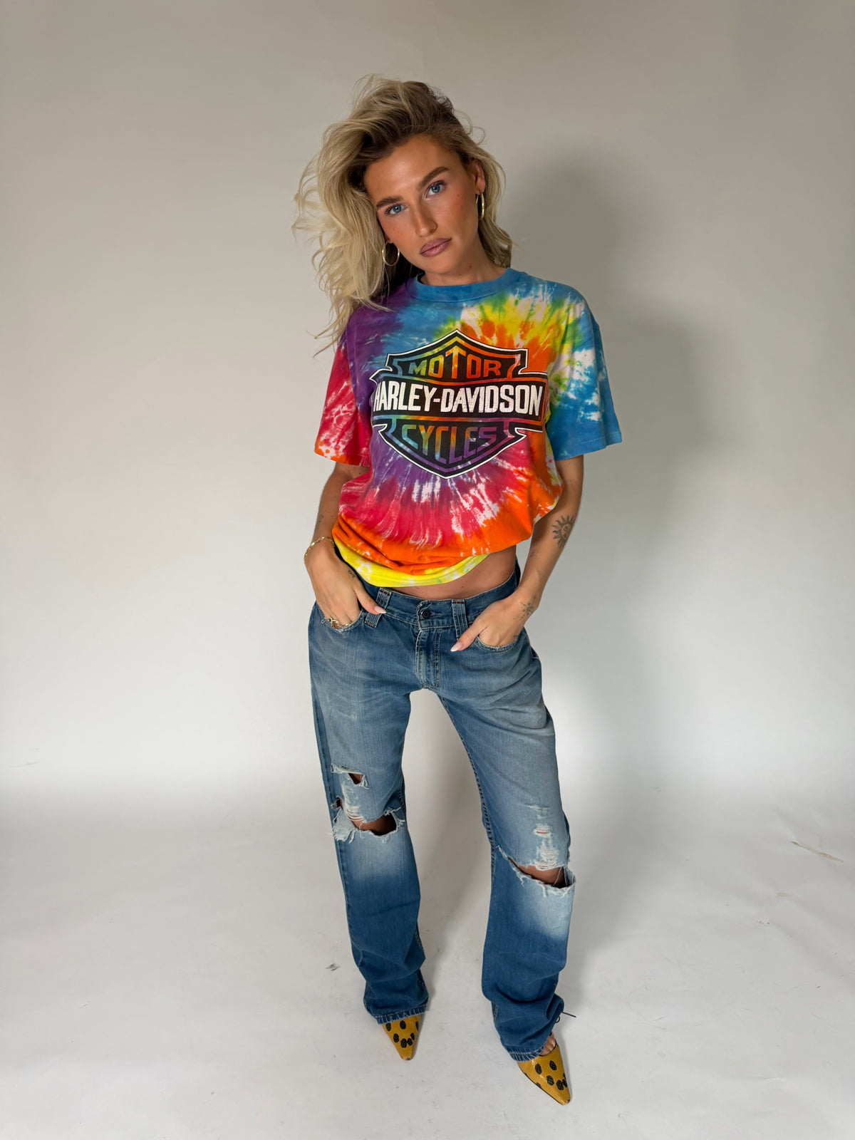 VINTAGE HARLEY-DAVIDSON RAINBOW TIE-DYE TEE