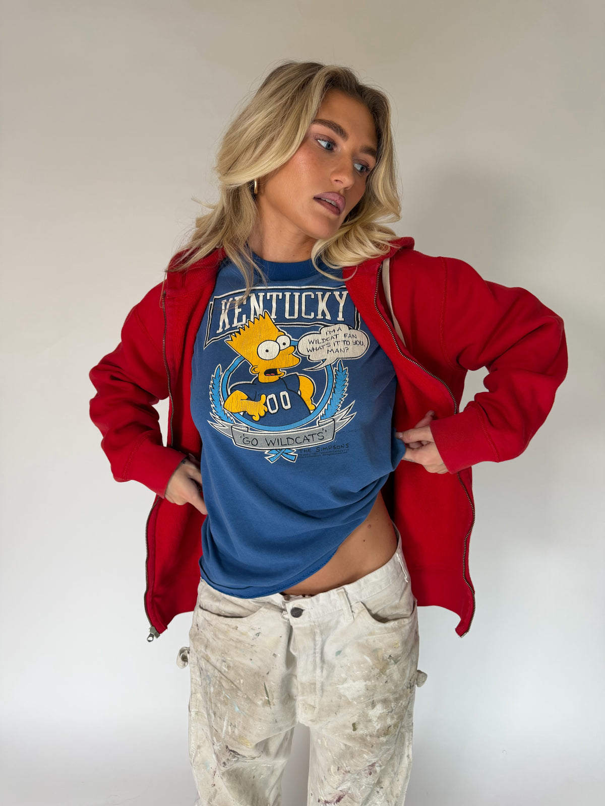 VINTAGE RED RALPH LAUREN ZIP-UP HOODIE