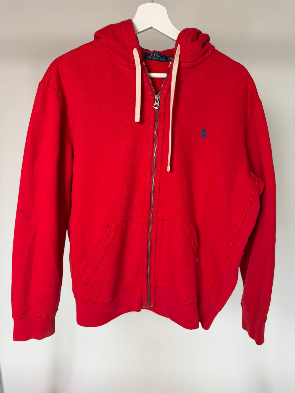 VINTAGE RED RALPH LAUREN ZIP-UP HOODIE