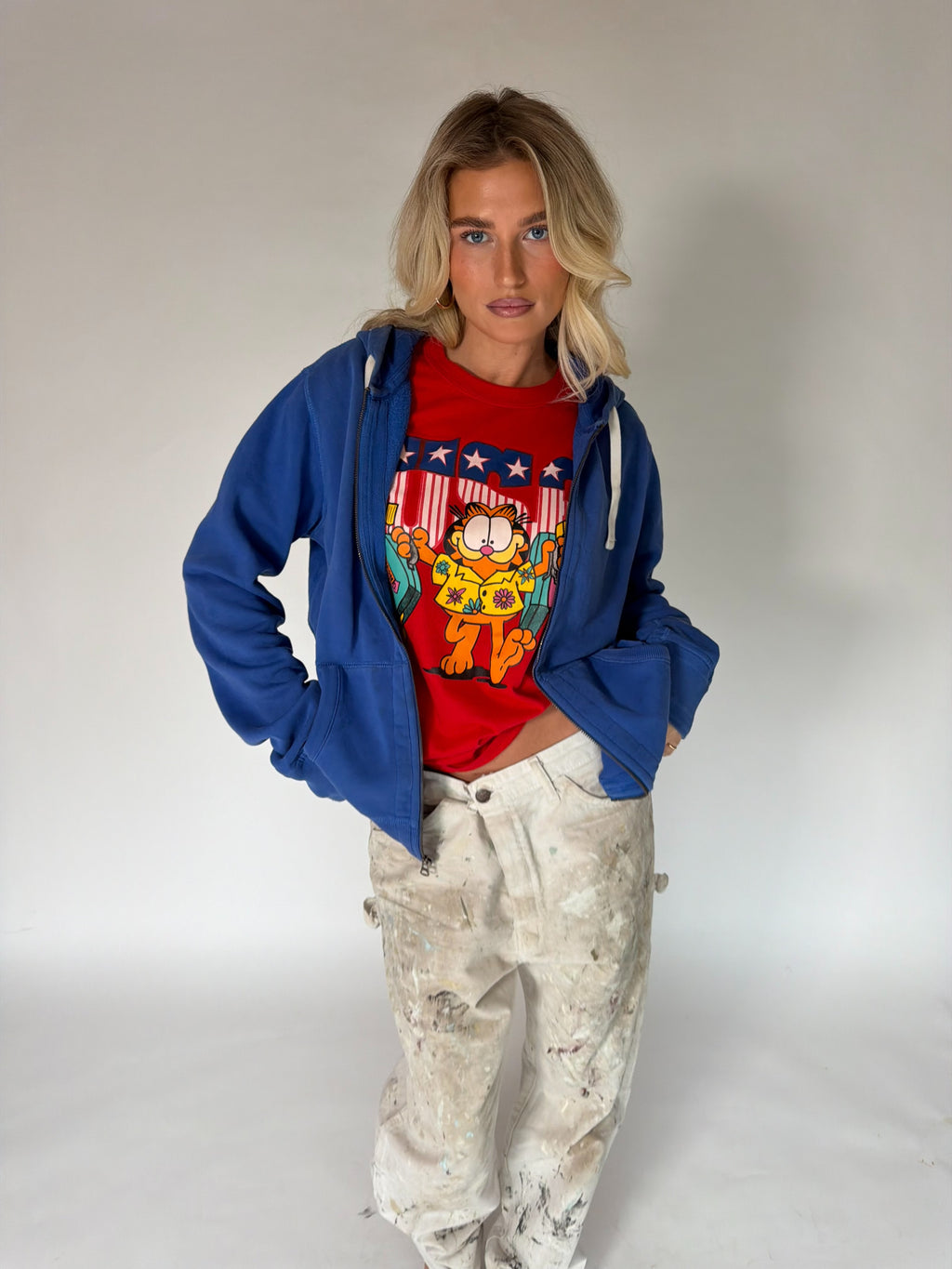 VINTAGE BLUE RALPH LAUREN ZIP-UP HOODIE