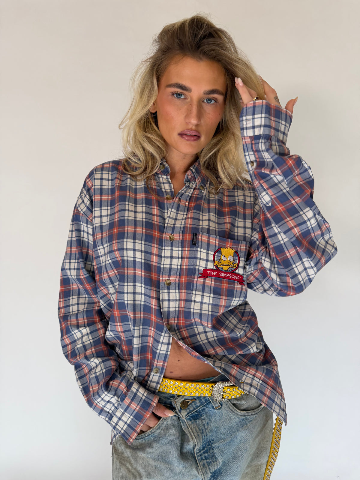 VINTAGE THE SIMPSONS PLAID SHIRT