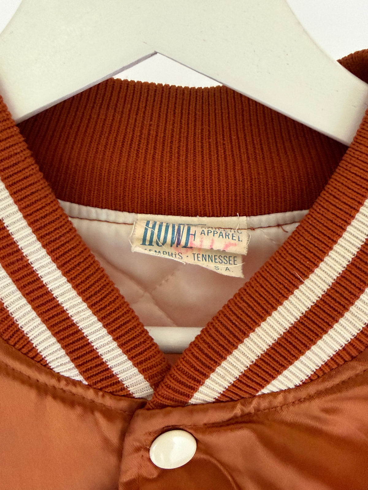 VINTAGE TEXAS SATIN VARSITY BOMBER JACKET