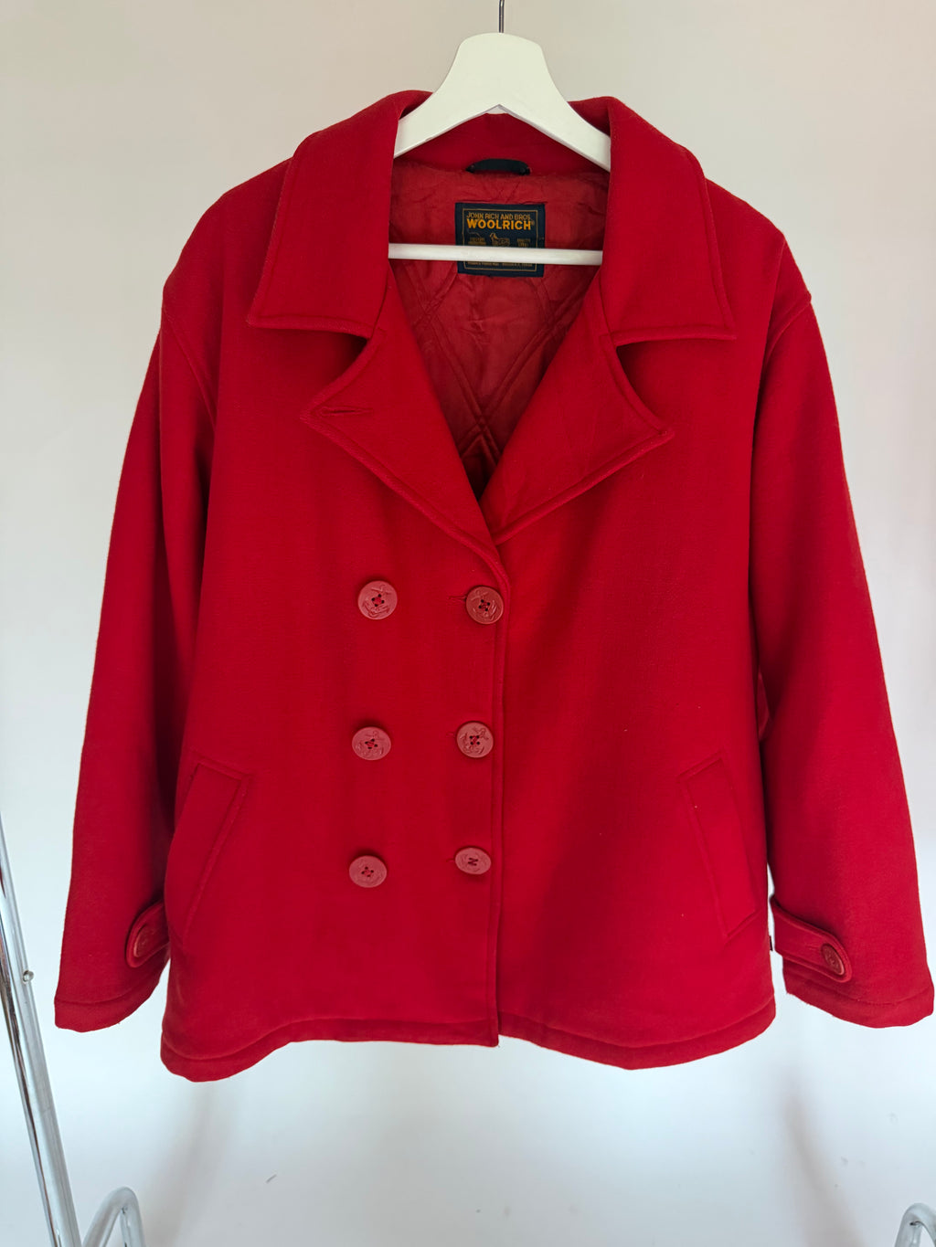 VINTAGE WOOLRICH RED DOUBLE-BREASTED COAT