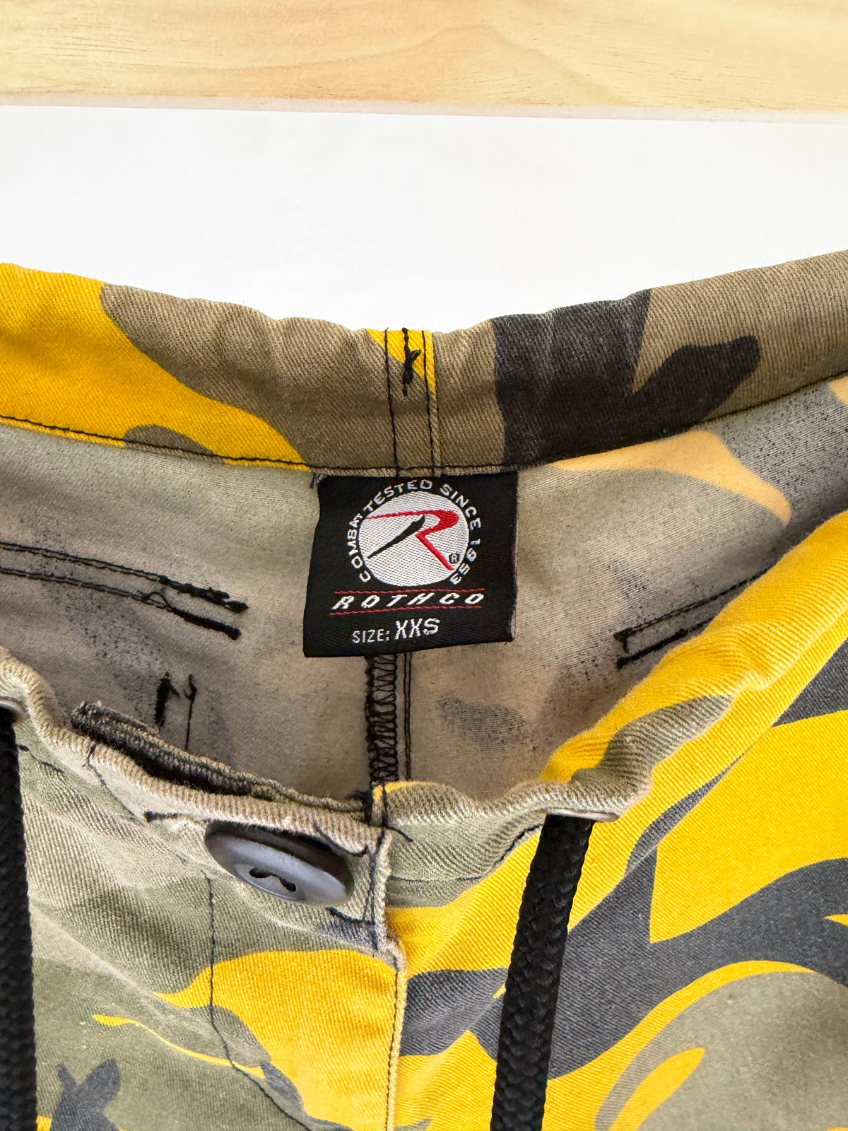 VINTAGE YELLOW CAMO PANTS