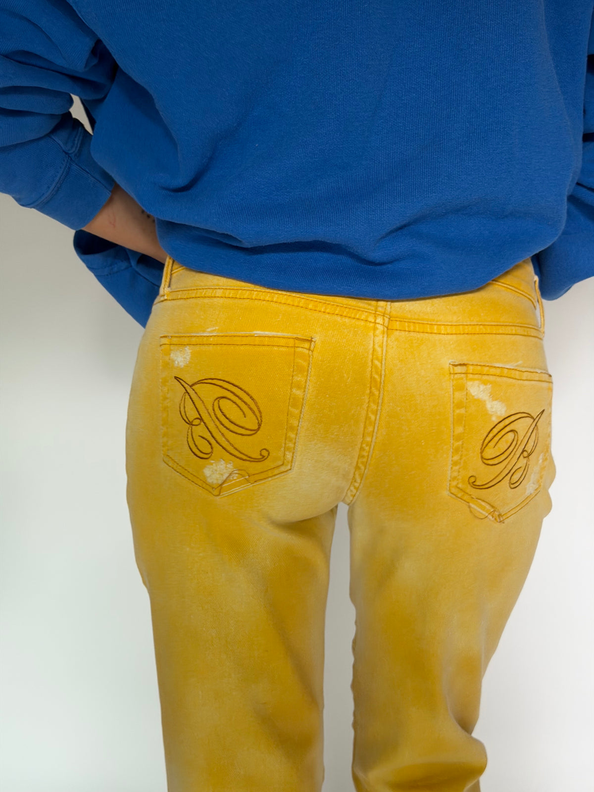 VINTAGE BLUMARINE YELLOW JEANS