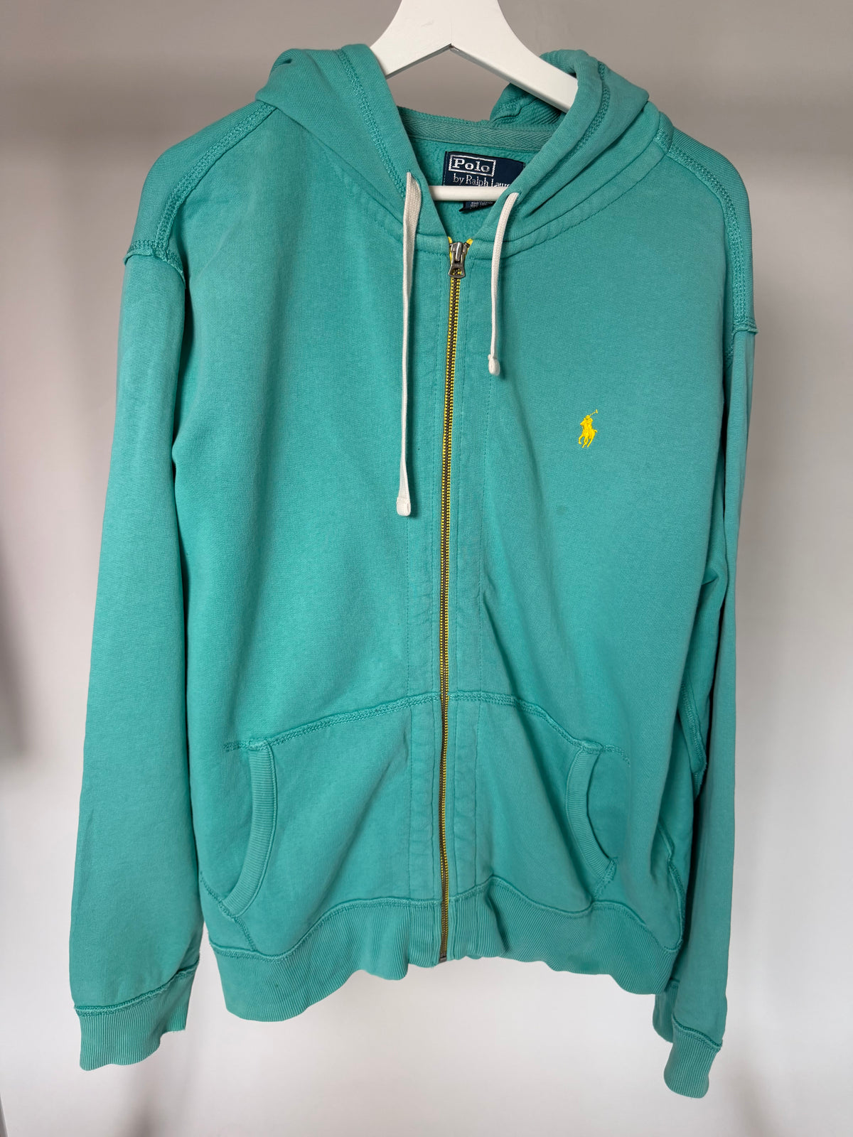 VINTAGE RALPH LAUREN TURQUOISE ZIP-UP HOODIE