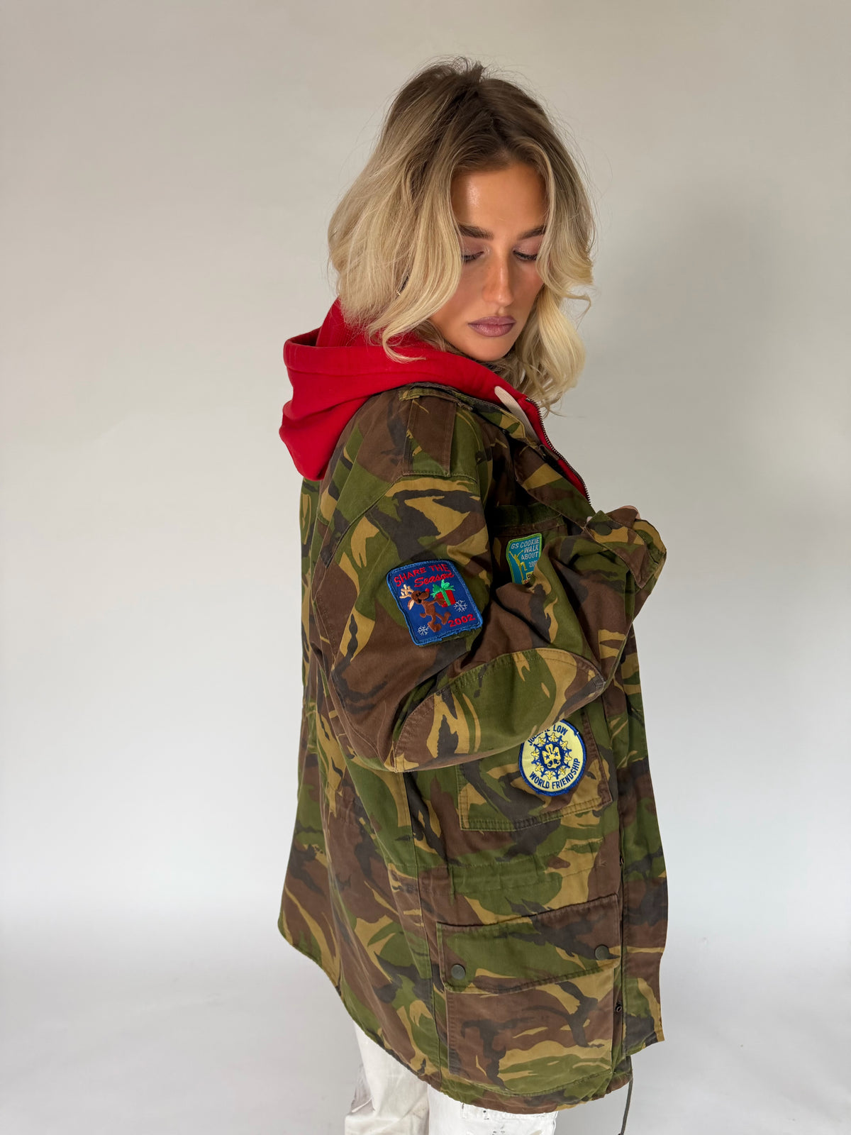 VINTAGE CUSTOMIZED CAMO PATCH JACKET