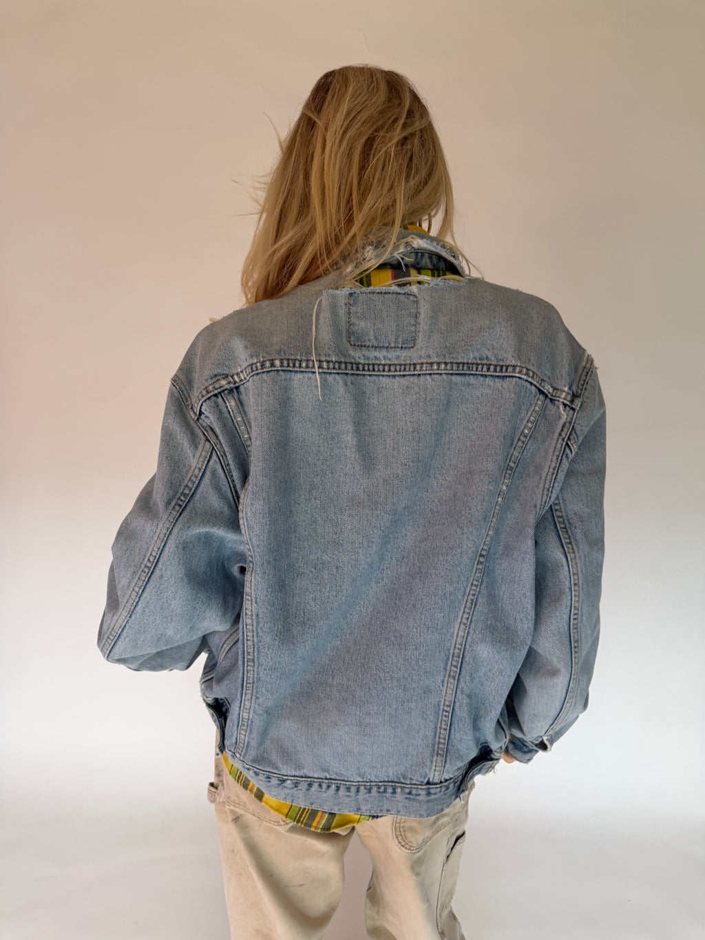 CUSTOMIZED DISTRESSED LEVI’S DENIM JACKET