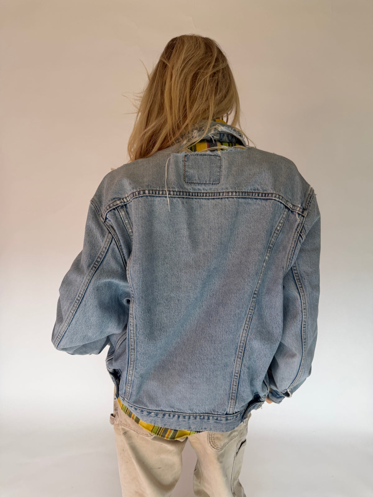CUSTOMIZED DISTRESSED LEVI’S DENIM JACKET