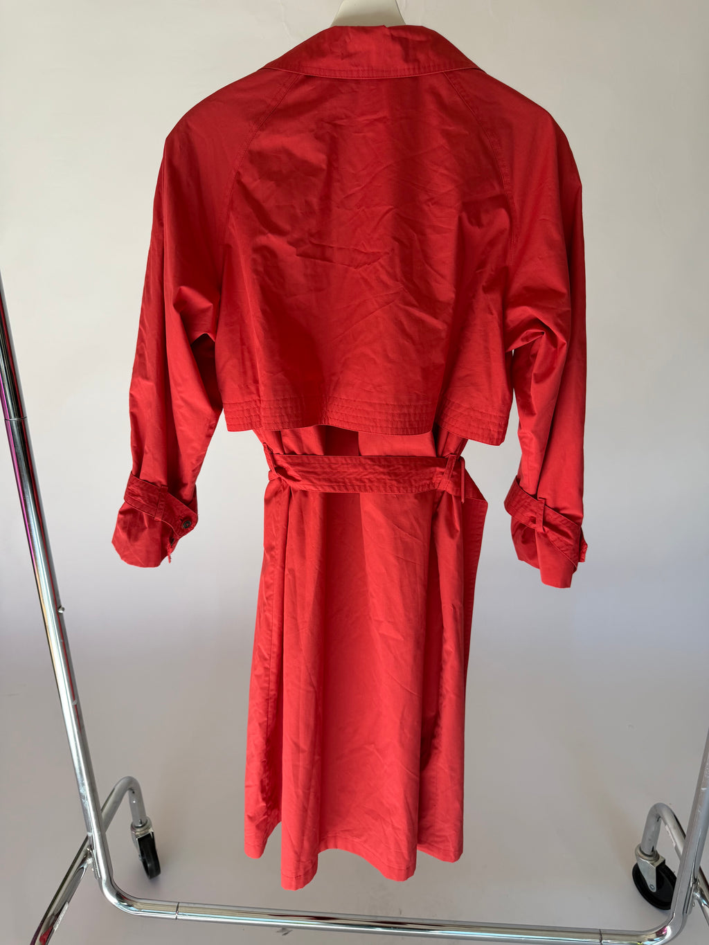 VINTAGE RED TRENCH COAT