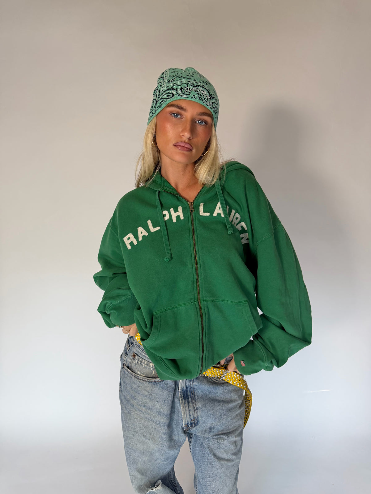 VINTAGE BANDANA PRINT BEANIE