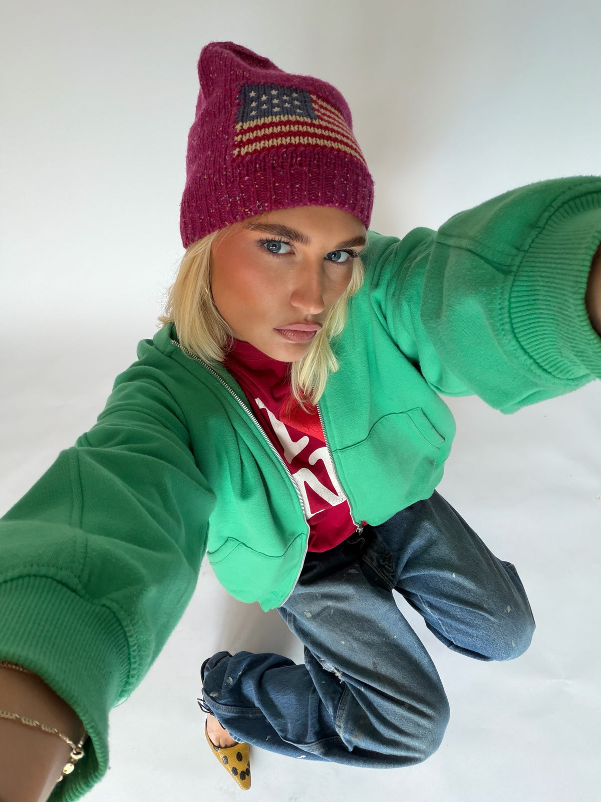 VINTAGE RALPH LAUREN USA BEANIE