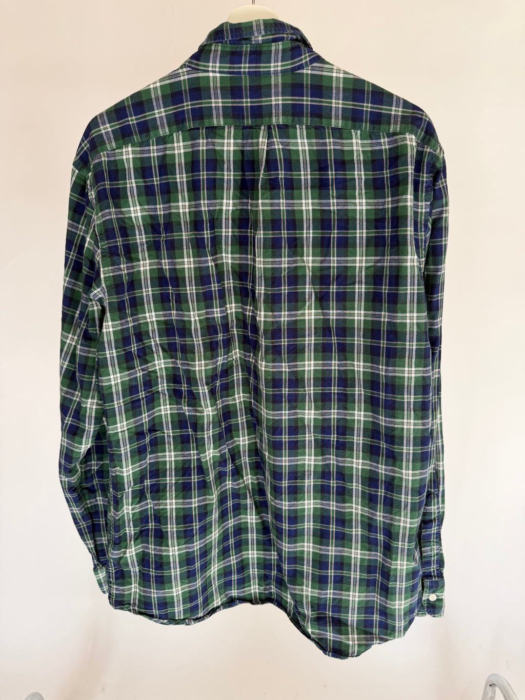 VINTAGE BLUE & GREEN PLAID SHIRT
