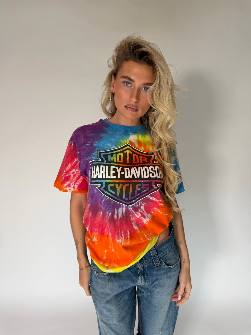 VINTAGE HARLEY-DAVIDSON RAINBOW TIE-DYE TEE