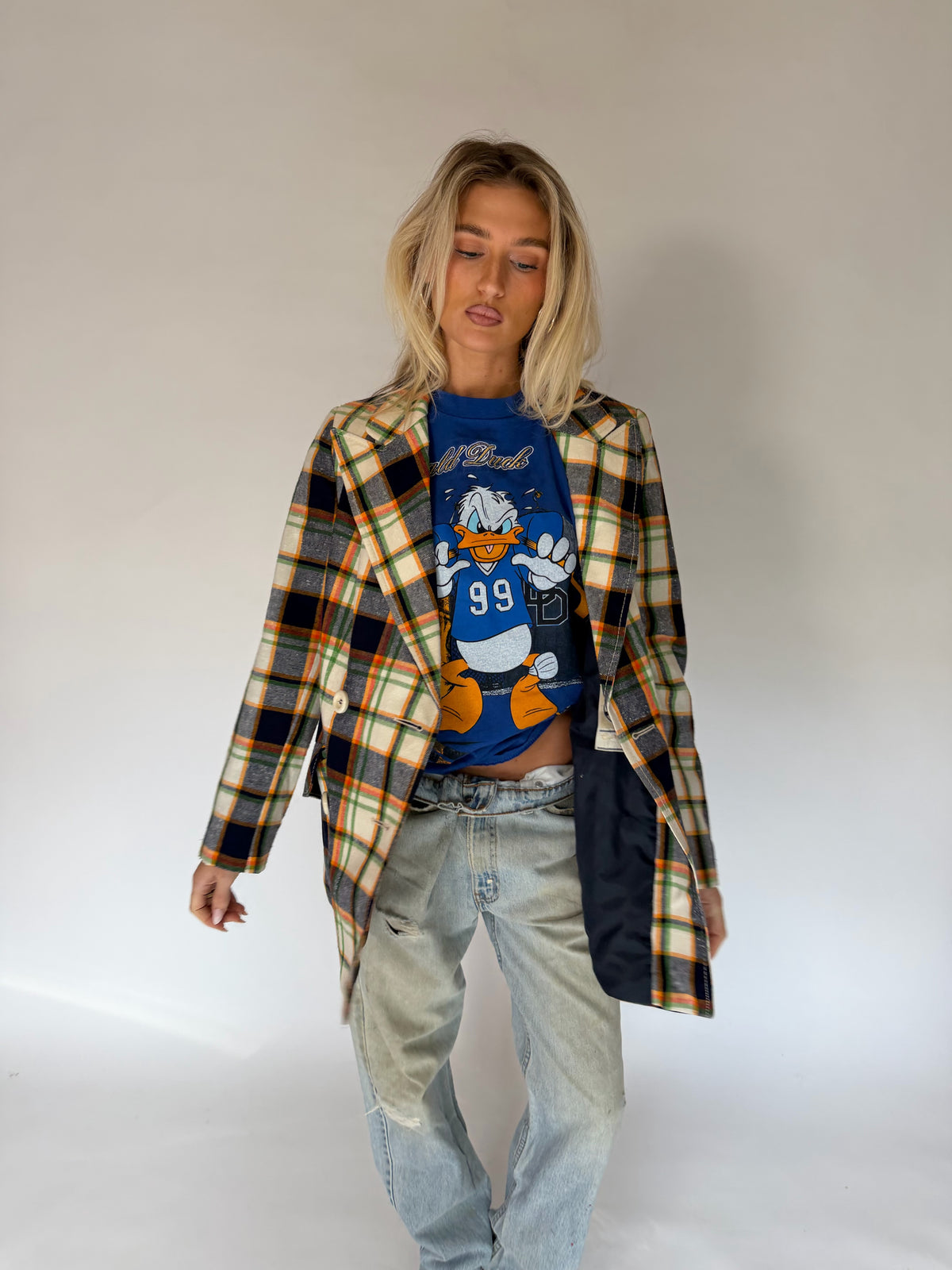 VINTAGE PLAID BLAZER