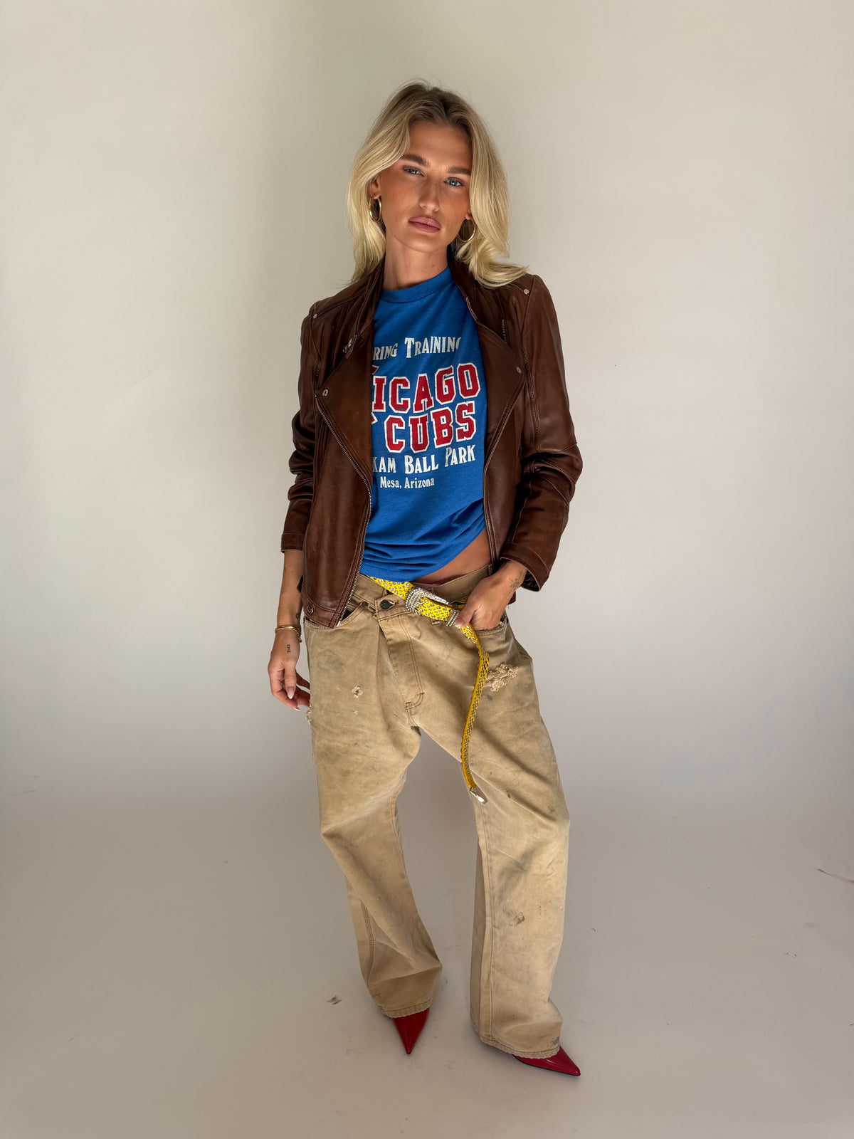 VINTAGE BROWN LEATHER JACKET
