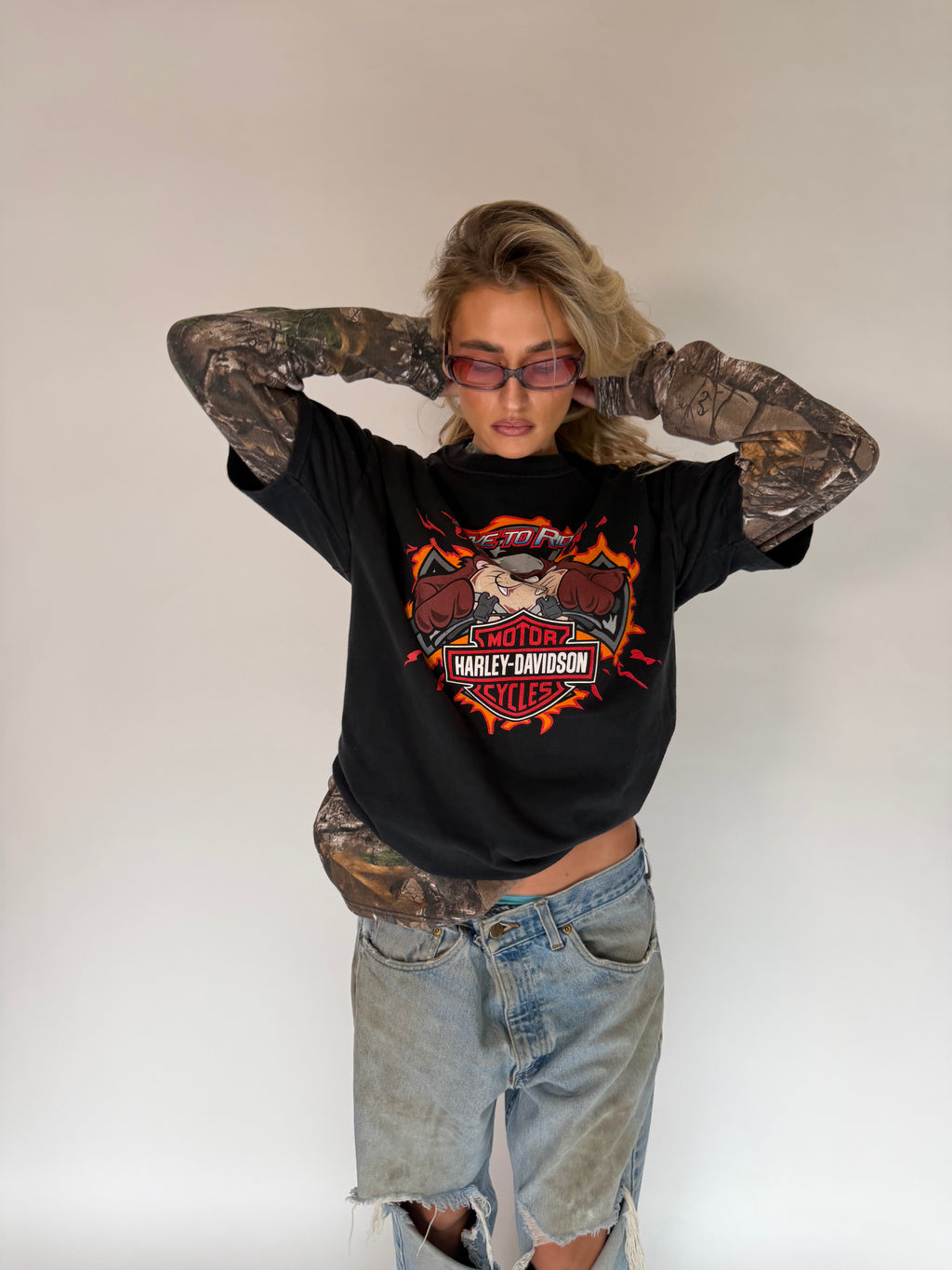 VINTAGE TAZ HARLEY-DAVIDSON GRAPHIC TEE
