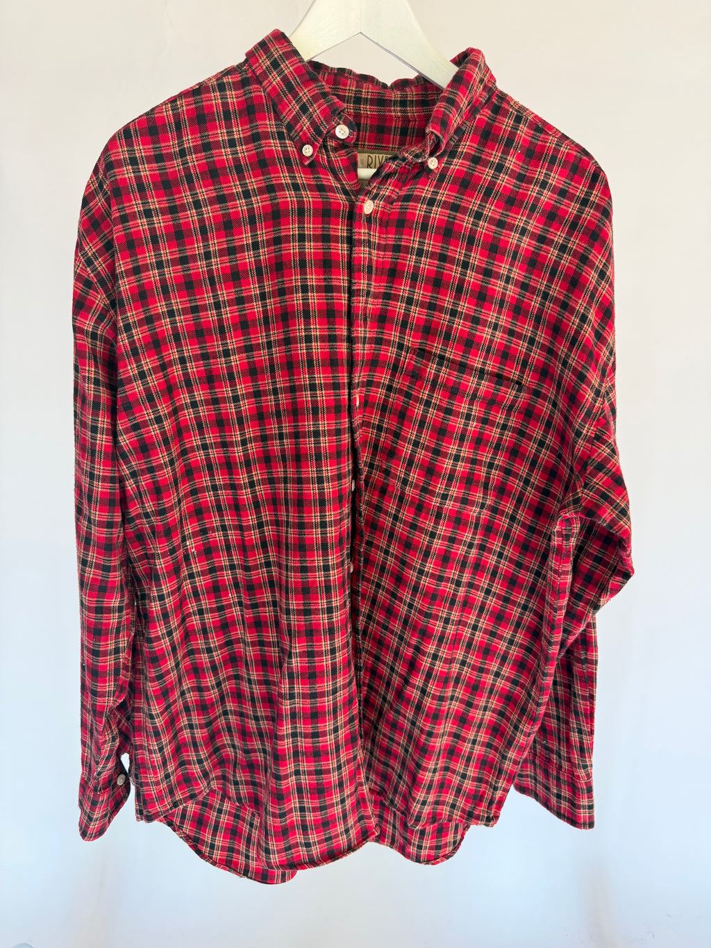 VINTAGE RED PLAID FLANNEL