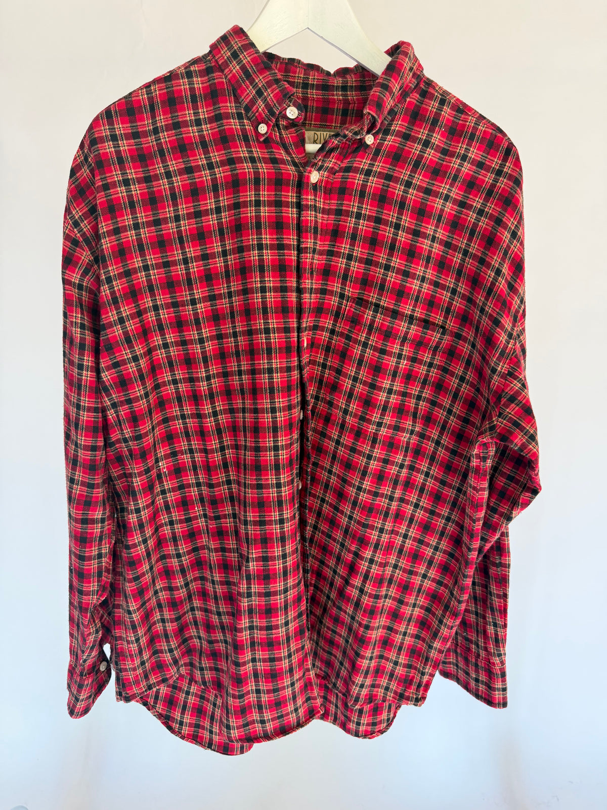 VINTAGE RED PLAID FLANNEL