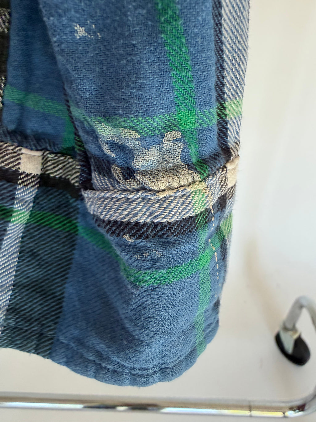 VINTAGE BLUE PLAID FLANNEL
