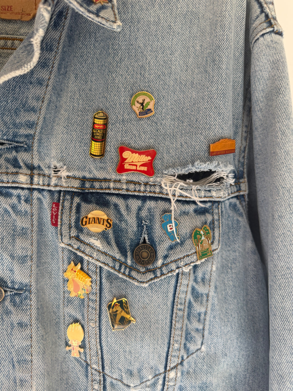 CUSTOMIZED DISTRESSED LEVI’S DENIM JACKET