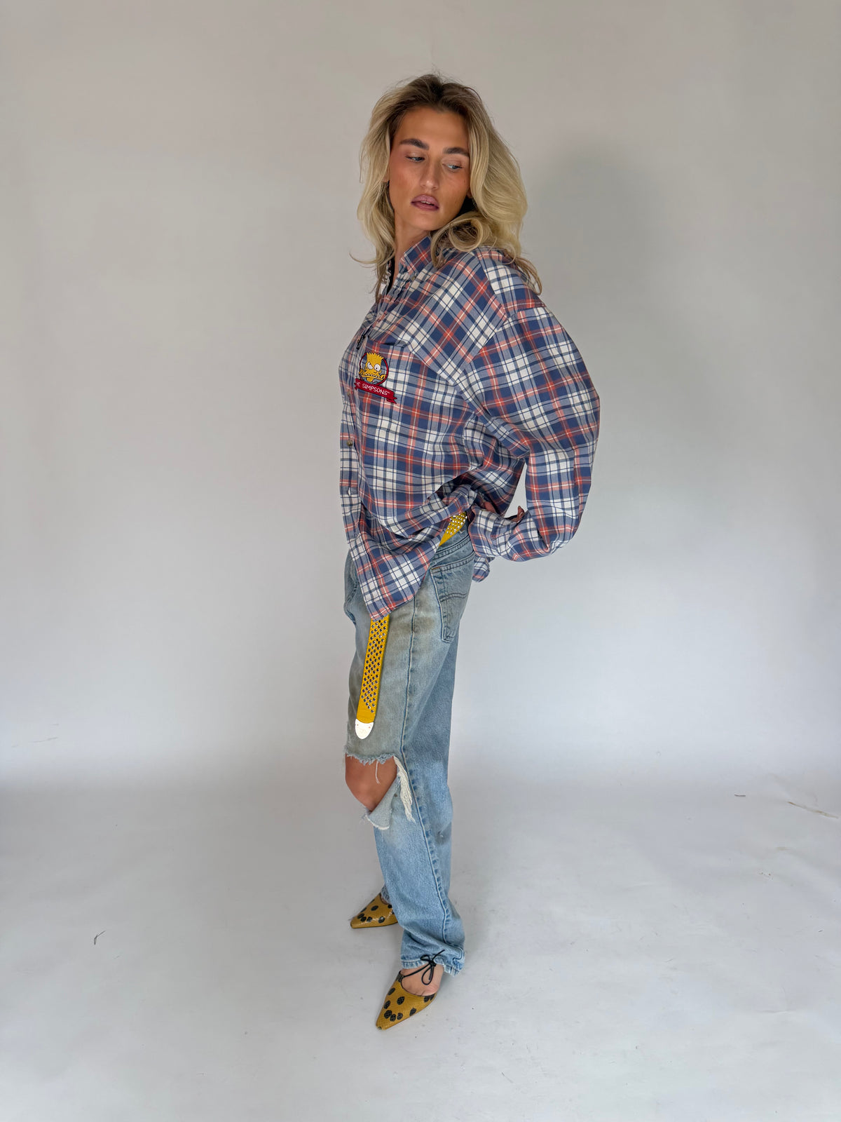VINTAGE THE SIMPSONS PLAID SHIRT