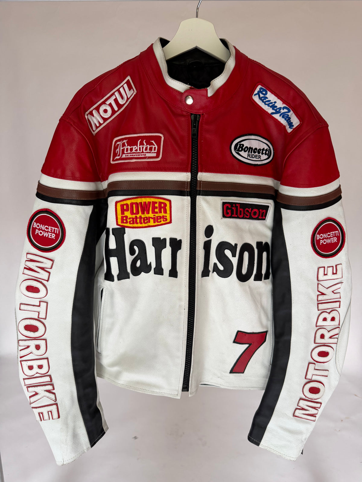 VINTAGE MOTORBIKE RACING LEATHER JACKET
