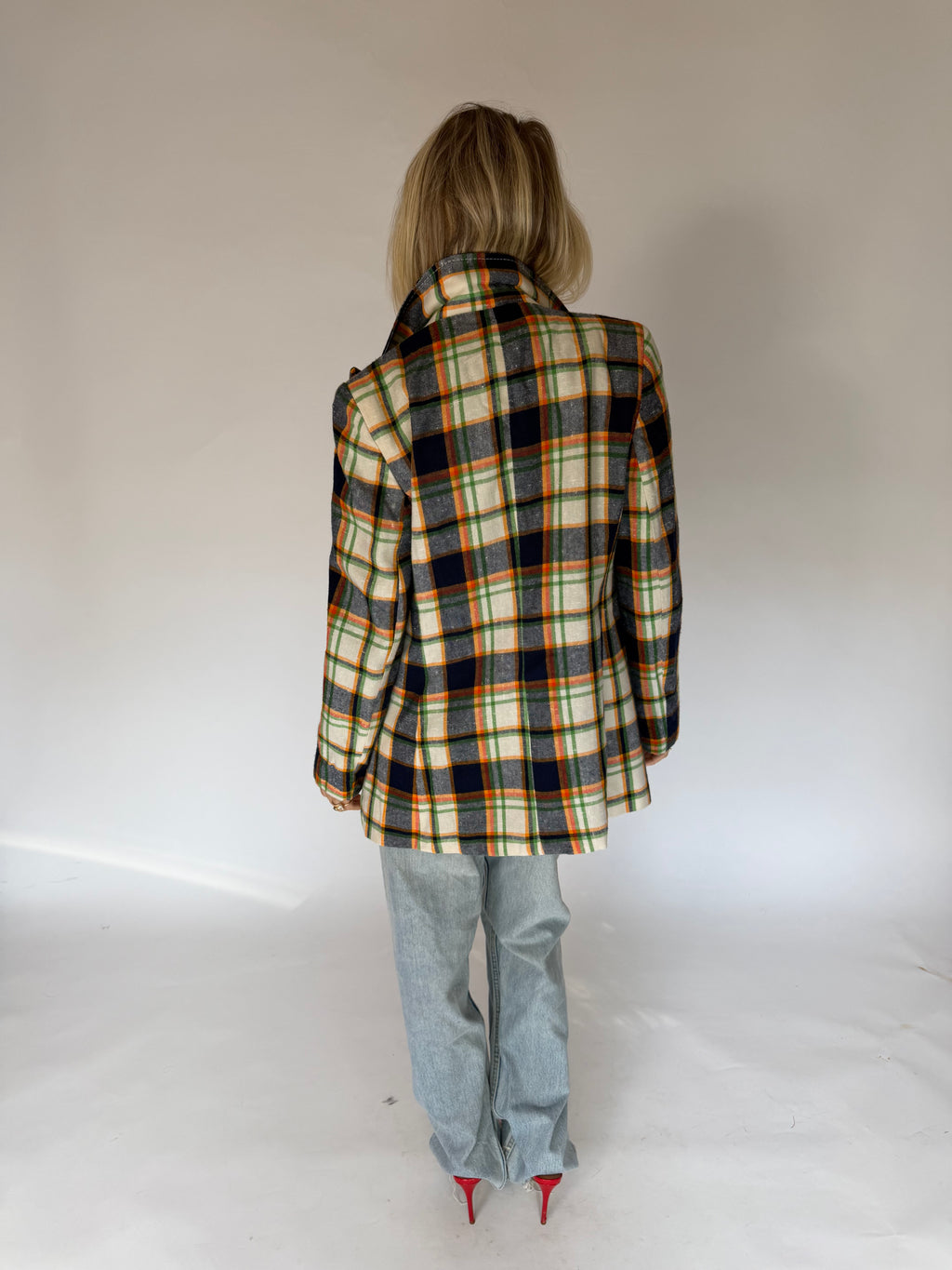 VINTAGE PLAID BLAZER