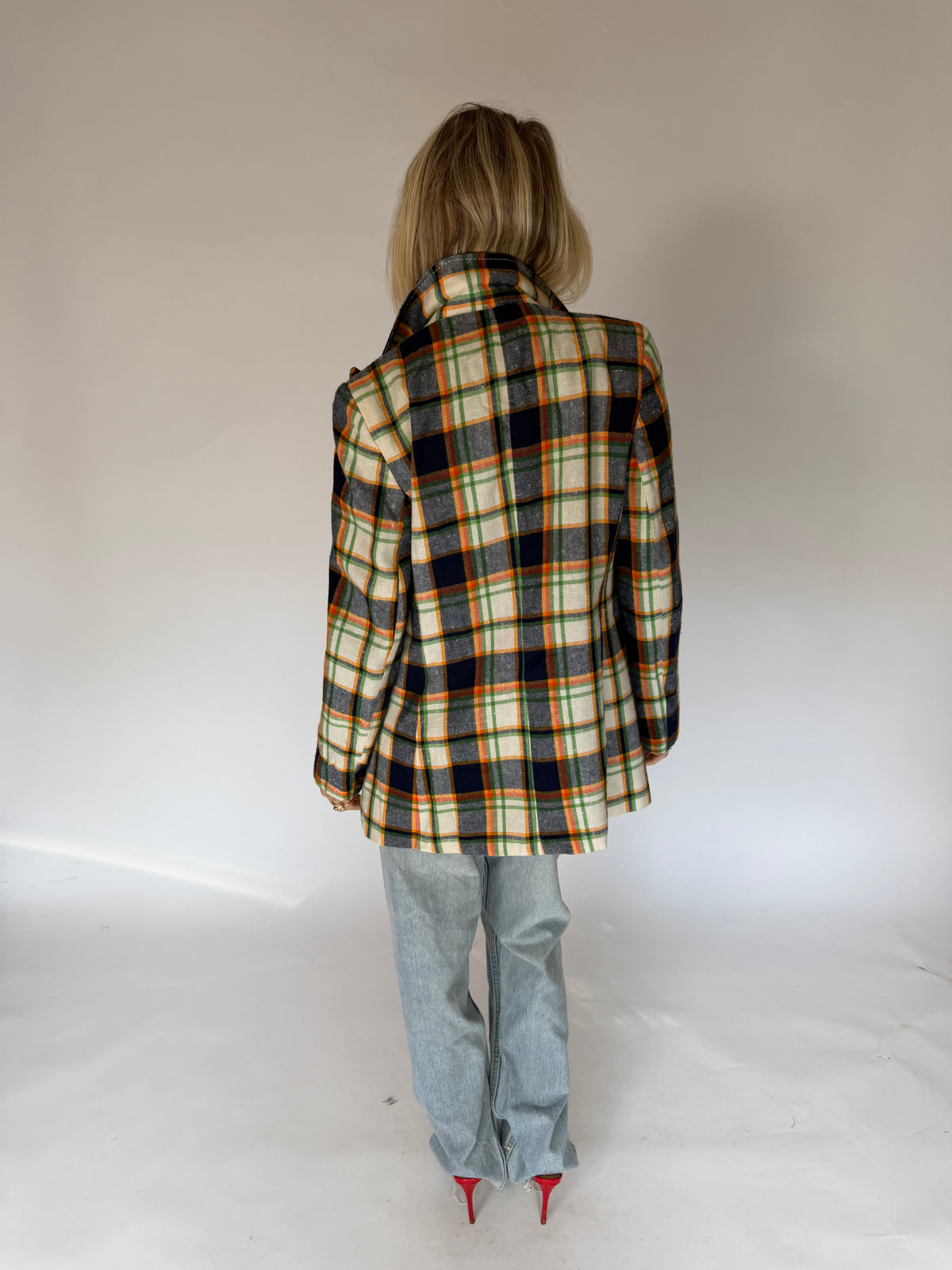 VINTAGE PLAID BLAZER