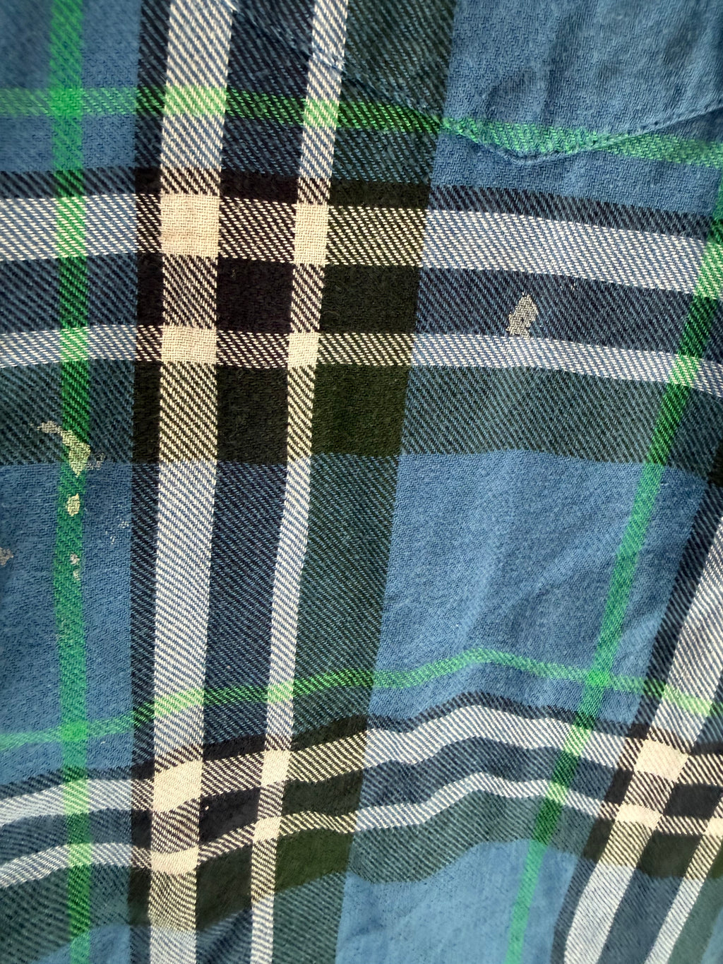 VINTAGE BLUE PLAID FLANNEL