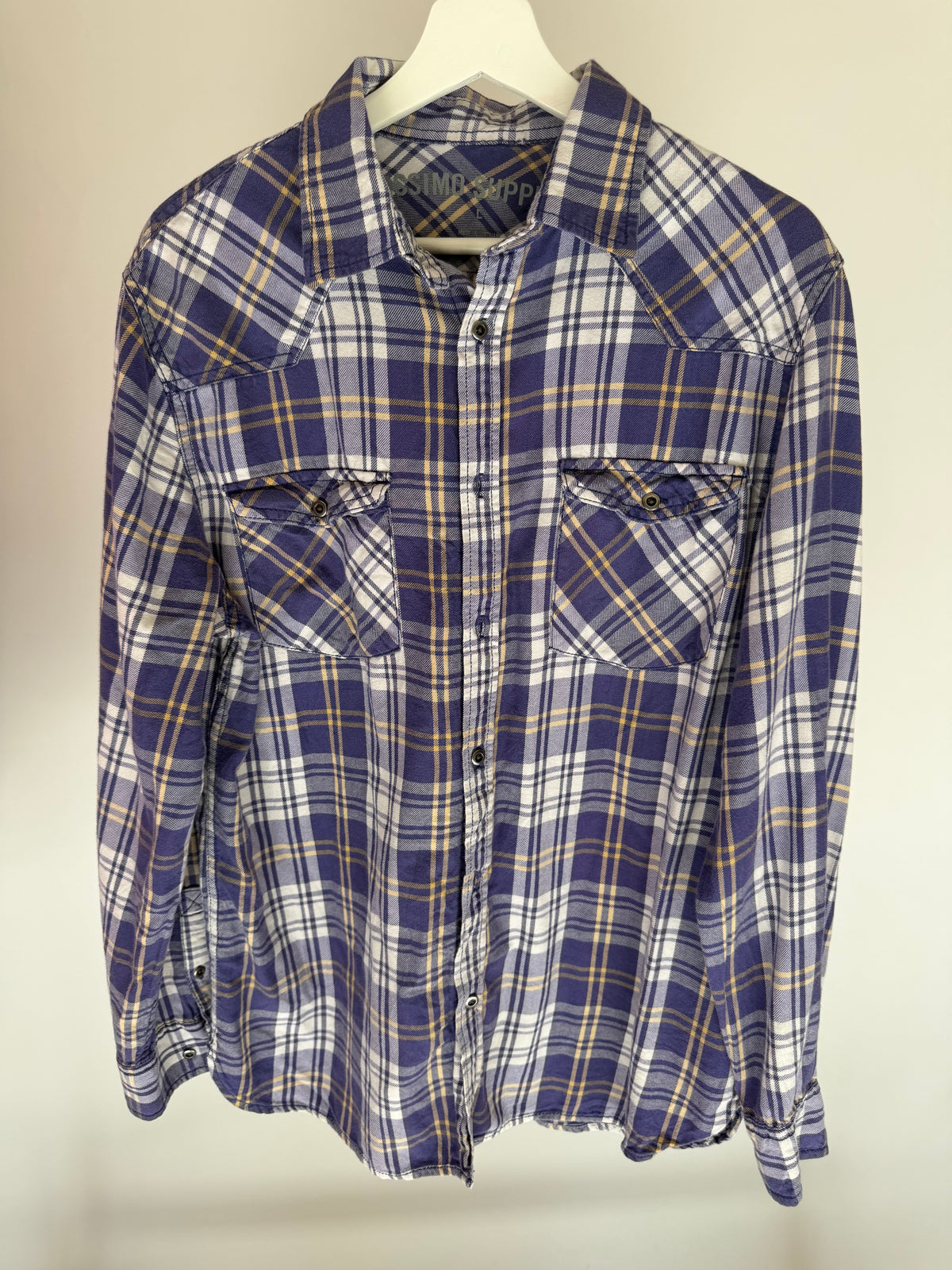 VINTAGE PURPLE PLAID FLANNEL
