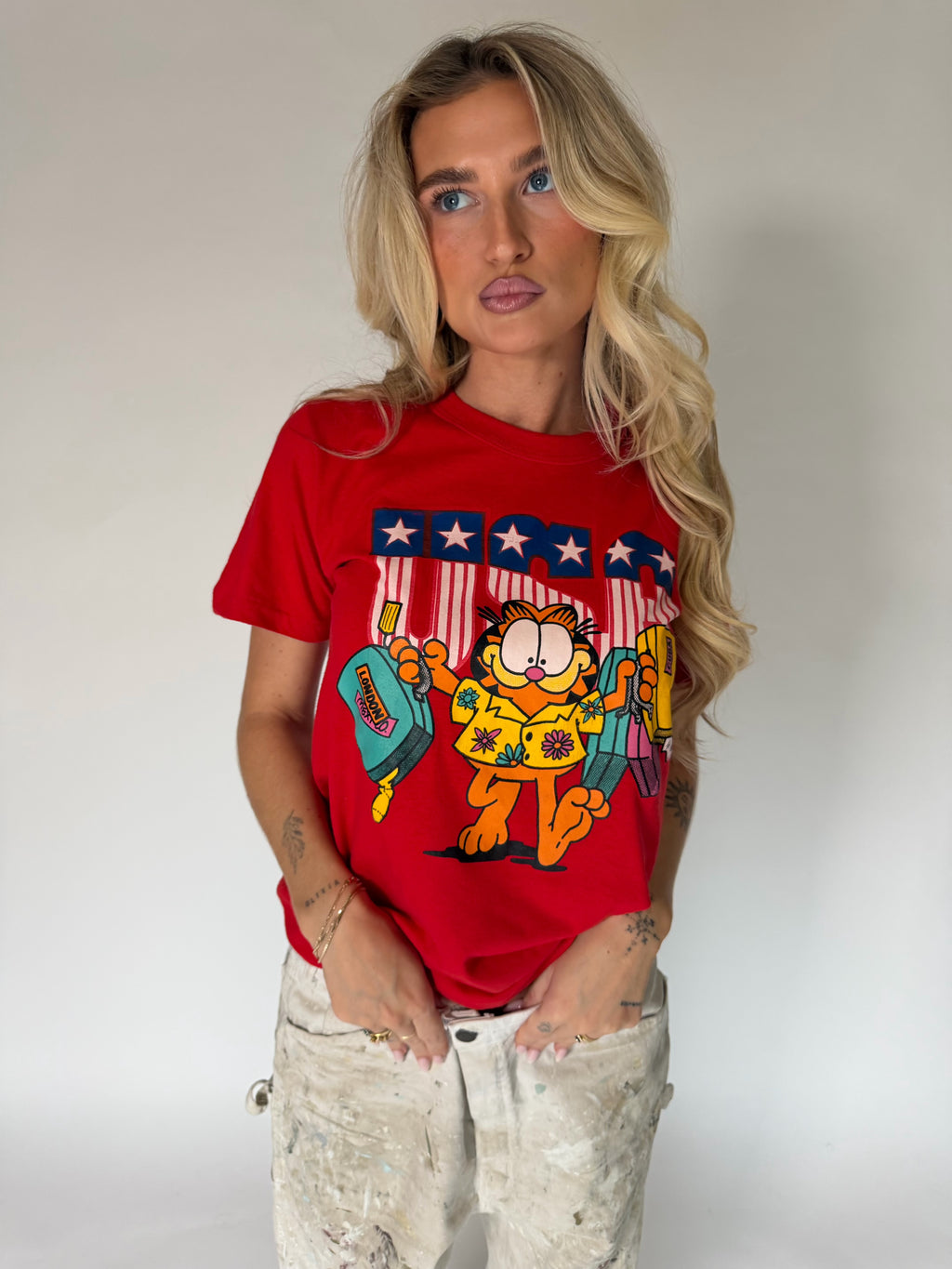 VINTAGE GARFIELD USA GRAPHIC TEE