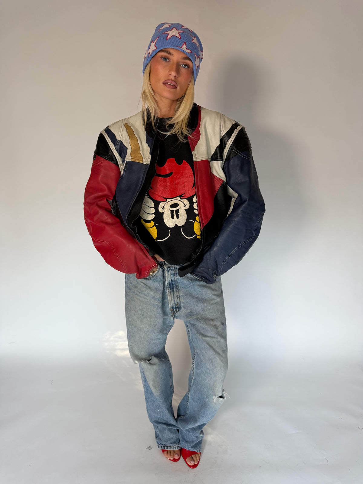 VINTAGE LEATHER MOTORCYCLE JACKET
