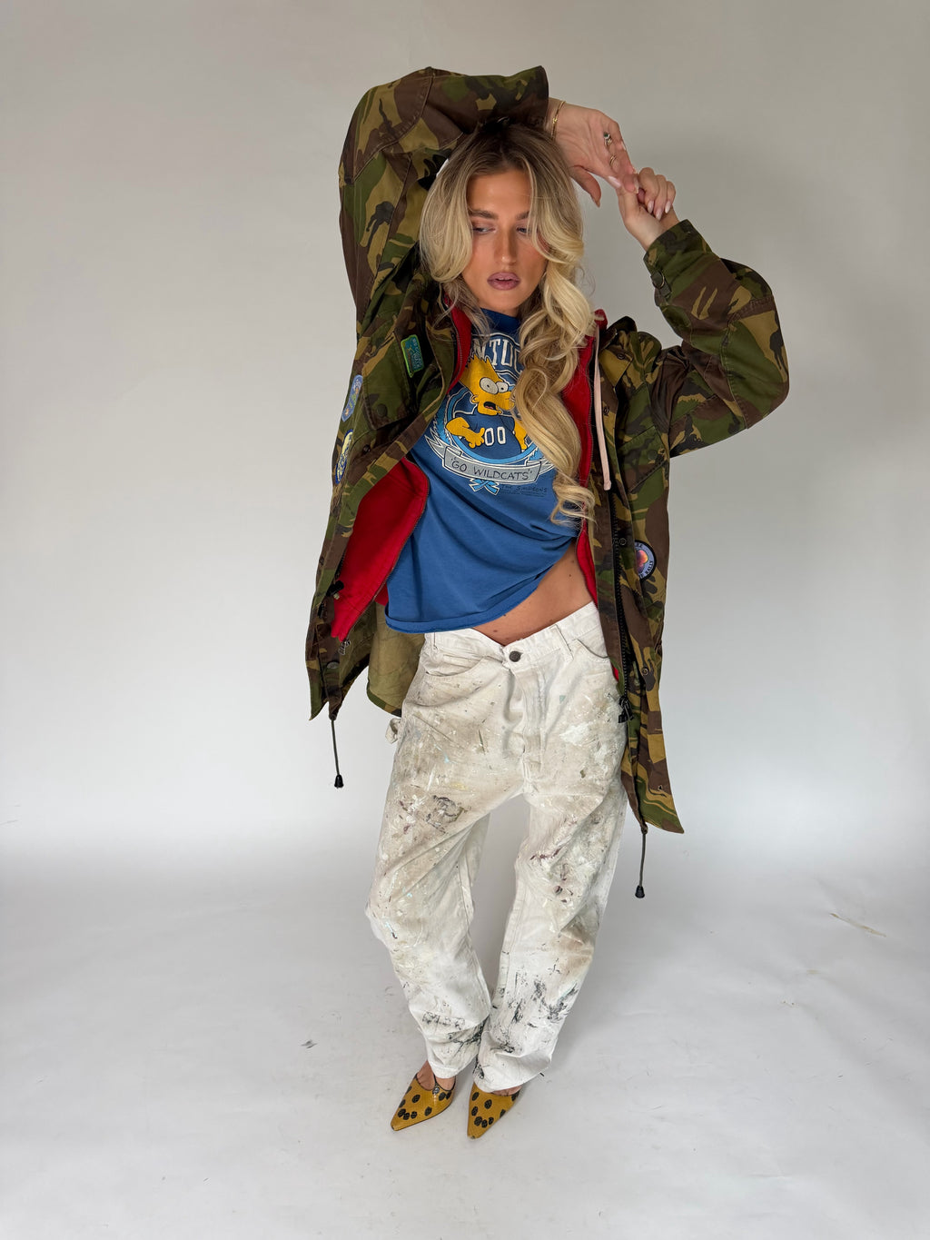 VINTAGE CUSTOMIZED CAMO PATCH JACKET