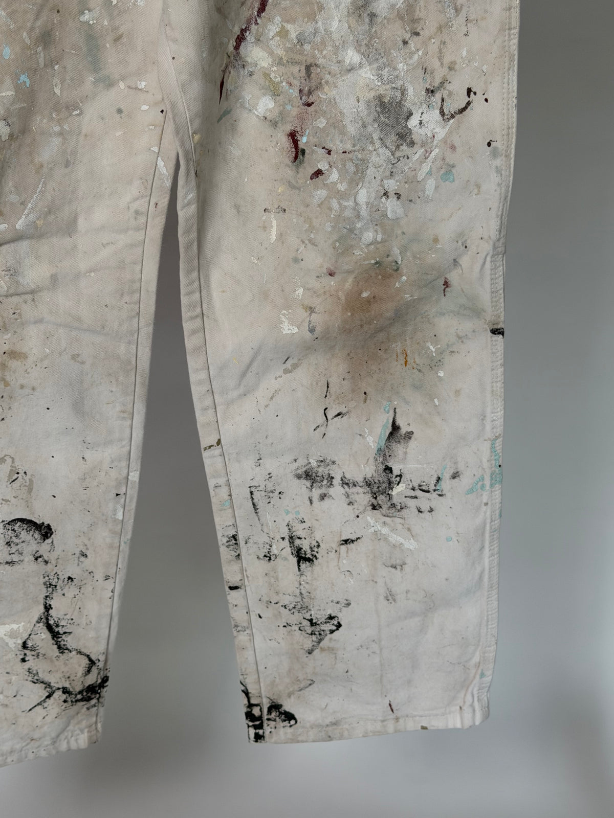 VINTAGE WHITE PAINT SPLATTER WORKWEAR JEANS